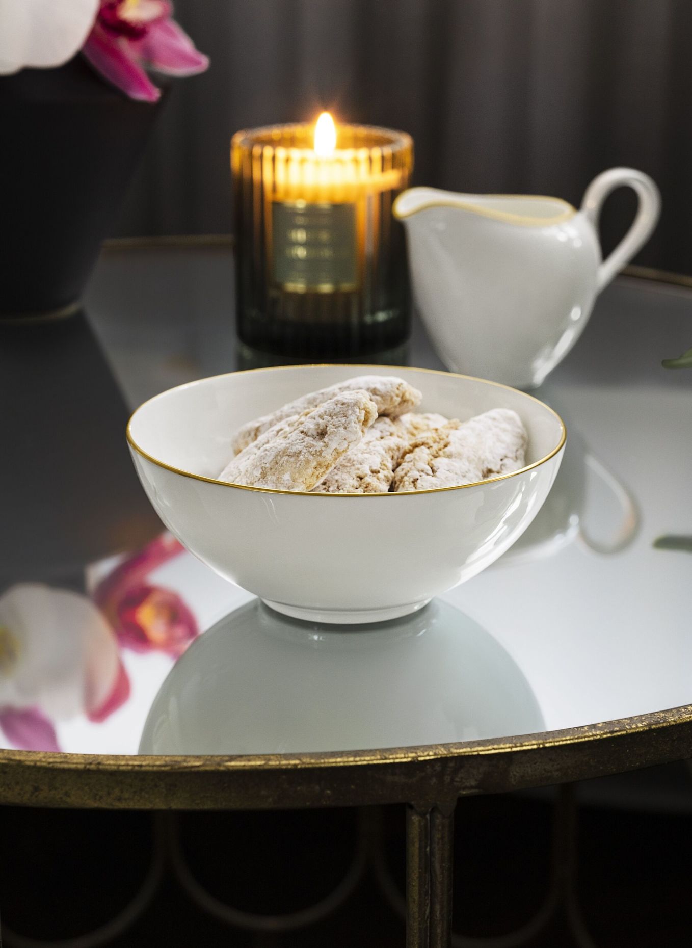 Villeroy & Boch Dessertschale ANMUT GOLD: WEISS