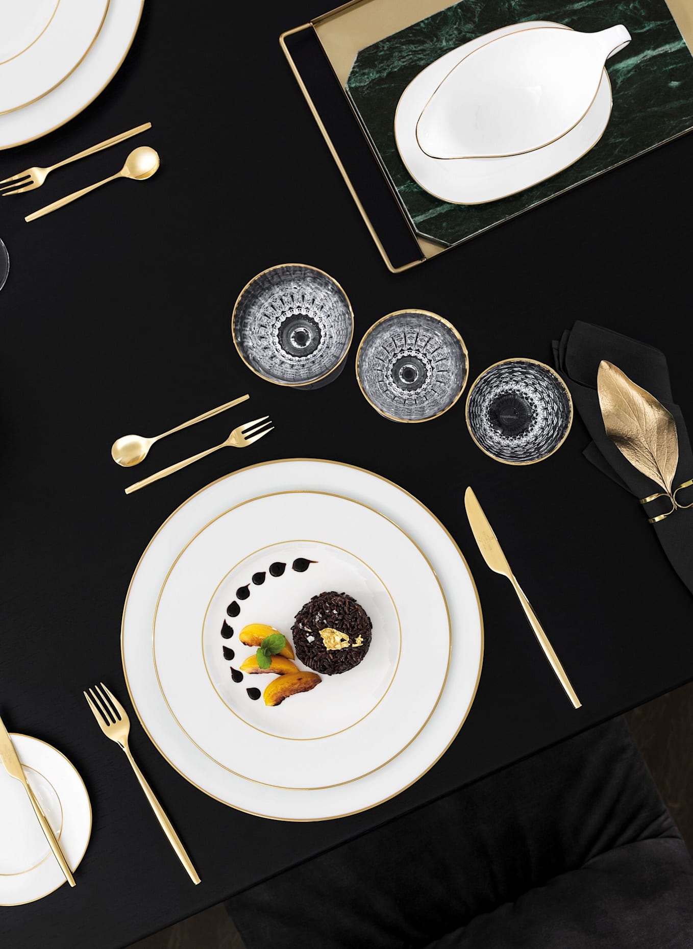 Villeroy & Boch Brotteller ANMUT GOLD: WEISS