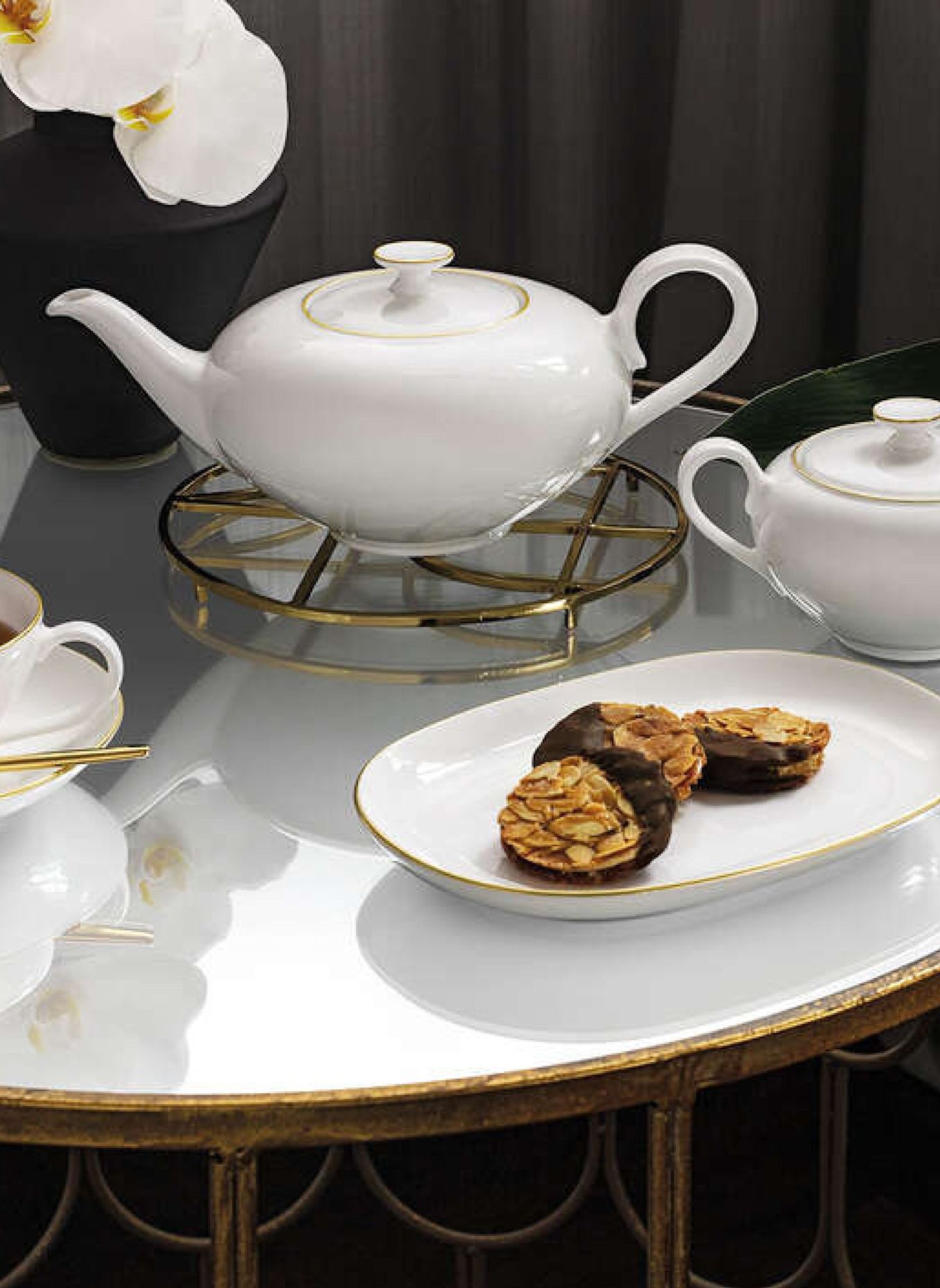 Villeroy & Boch Teekanne 6 Pers. ANMUT GOLD: WEISS