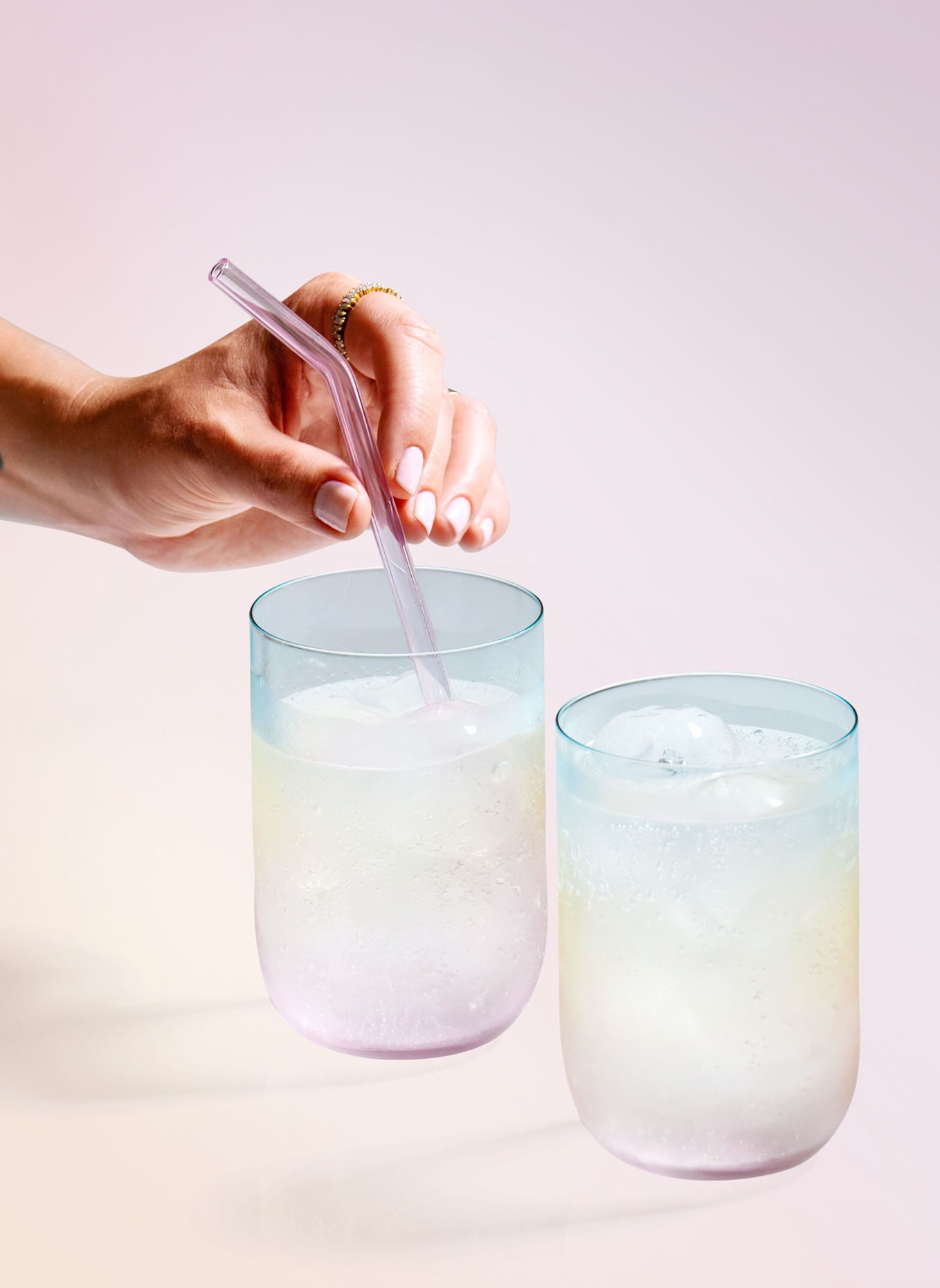 like. by Villeroy & Boch Longdrink-Glas, Set 2tlg. LIKE PEARL: GELB/ GRÜN/ BLAU/ ROT