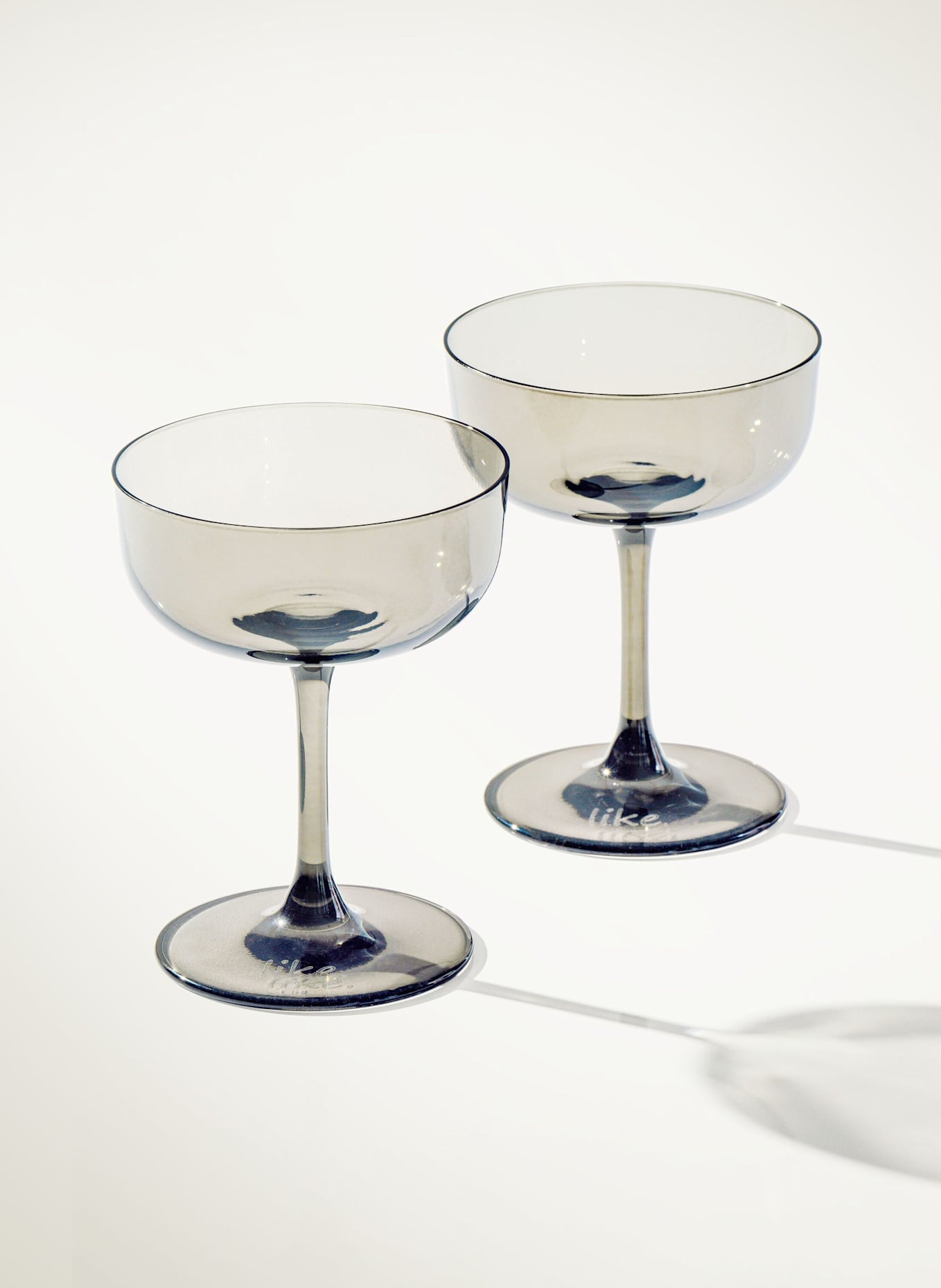 like. by Villeroy & Boch Sekt-/Champagnerschale, Set 2tlg LIKE SMOKE: GRAU