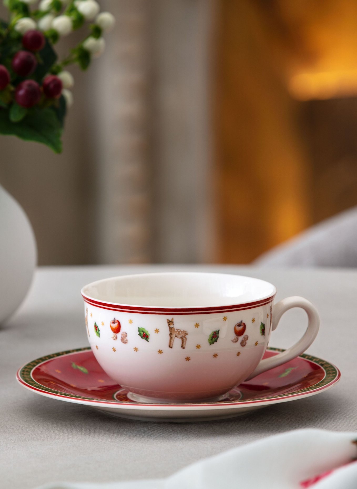 Villeroy & Boch Milchkaffee-Obertasse TOY'S DELIGHT: ROT/ WEISS