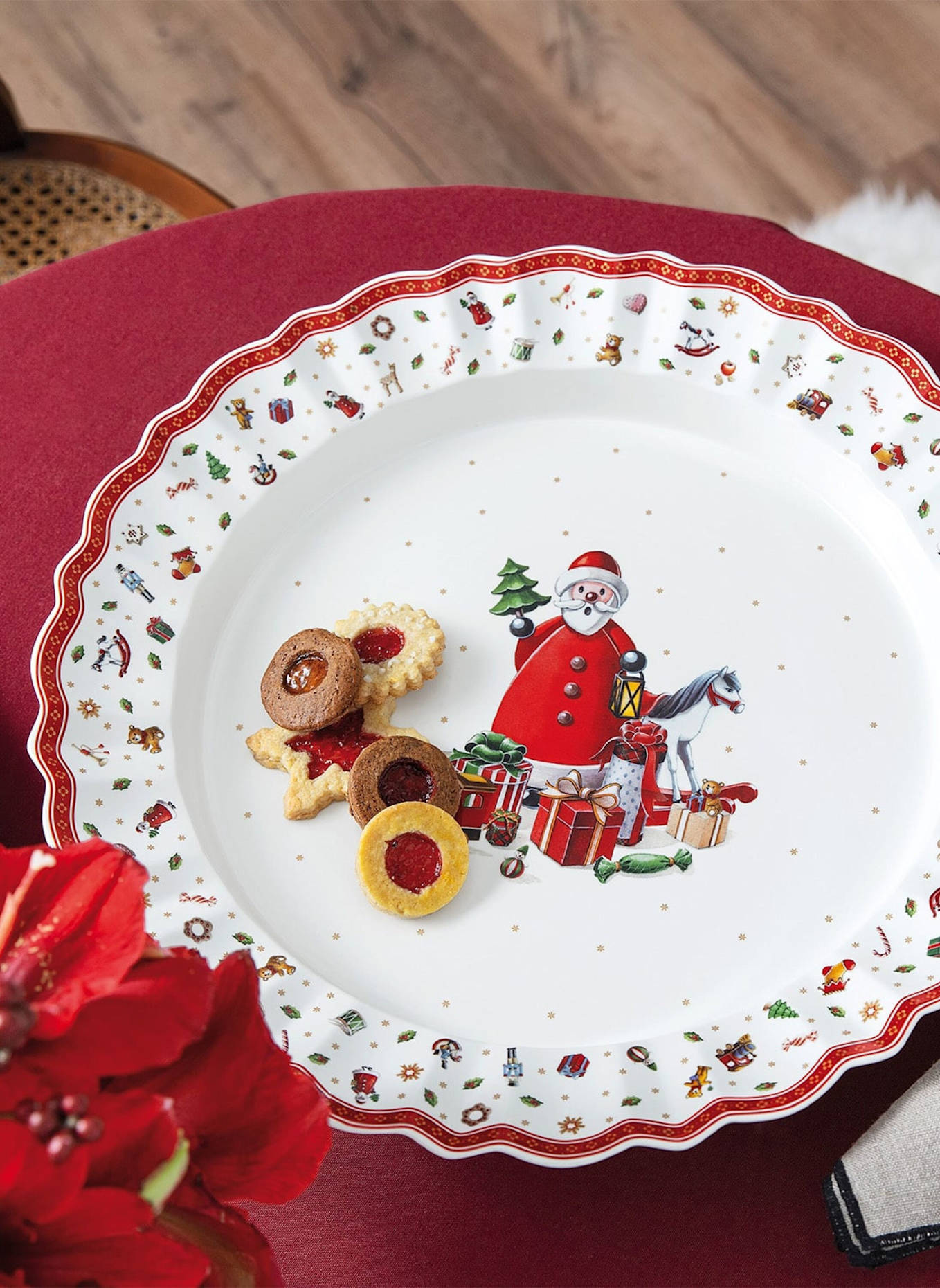 Villeroy & Boch Servierplatte TOY'S DELIGHT: ROT/ WEISS
