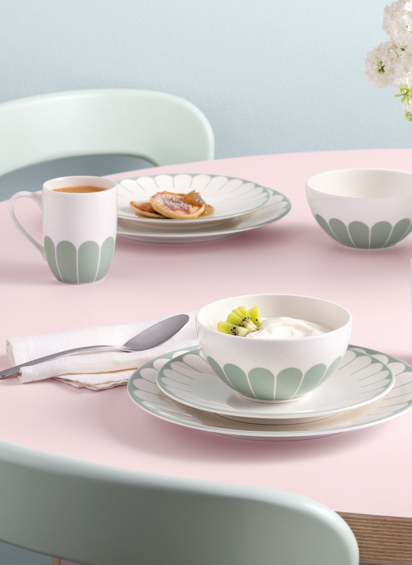 Villeroy & Boch Starter-Set 8tlg. FLEUR VERT: GRÜN