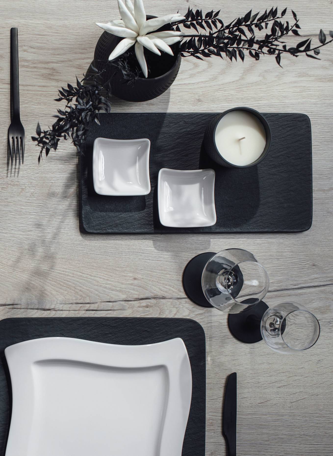 Villeroy & Boch Servierplatte rechteckig MANUFACTURE ROCK: SCHWARZ