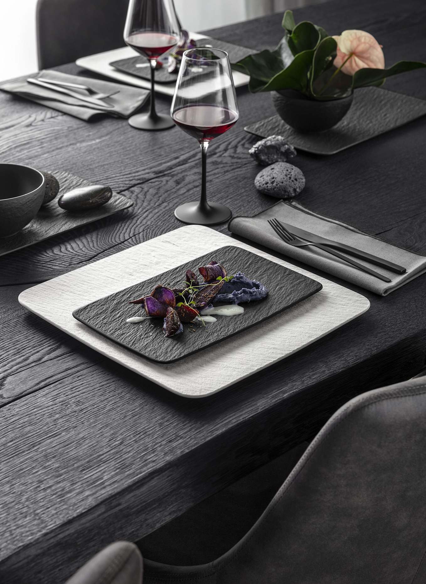 Villeroy & Boch Servierplatte MANUFACTURE ROCK: SCHWARZ