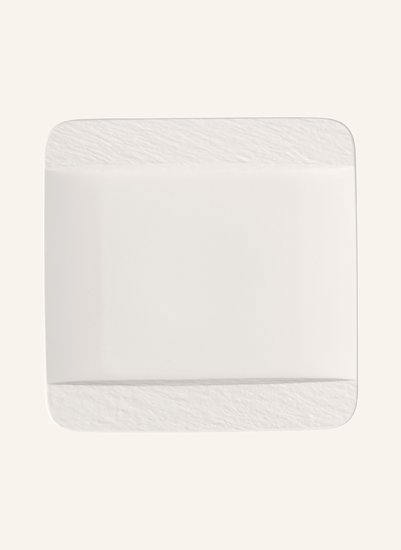 Villeroy & Boch Speiseteller quadratisch MANUFACTURE ROCK BLANC: WEISS