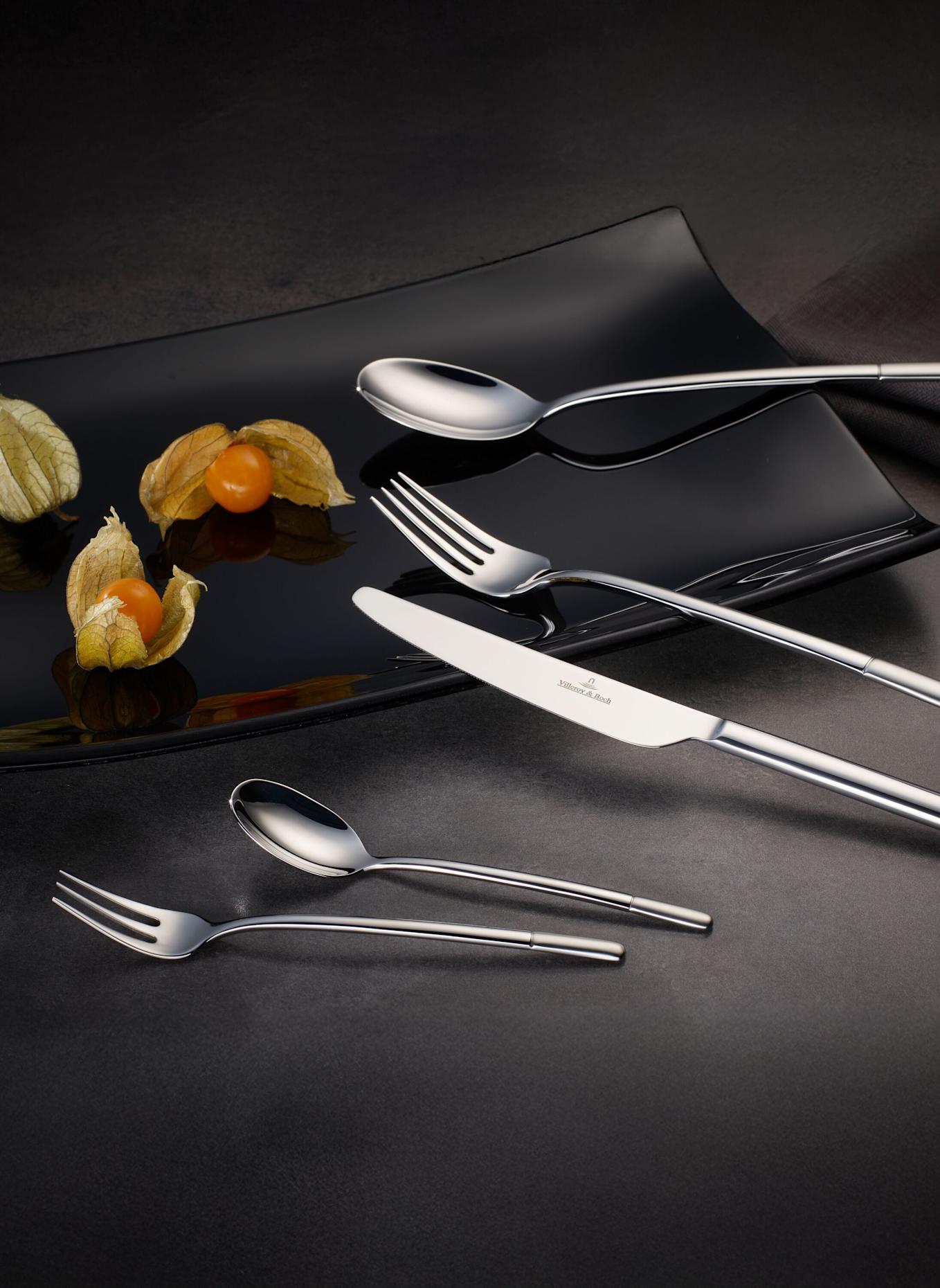 Villeroy & Boch Tafelbesteck 70tlg. ELLA SATINIERT: SILBER