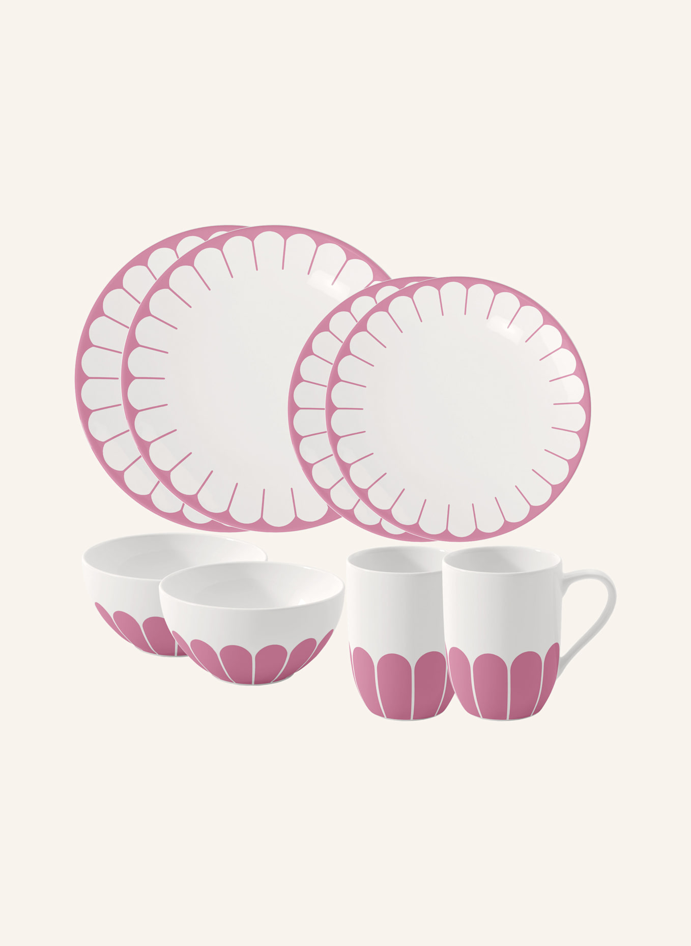 Villeroy & Boch Starter-Set 8tlg. FLEUR CASSIS: PINK
