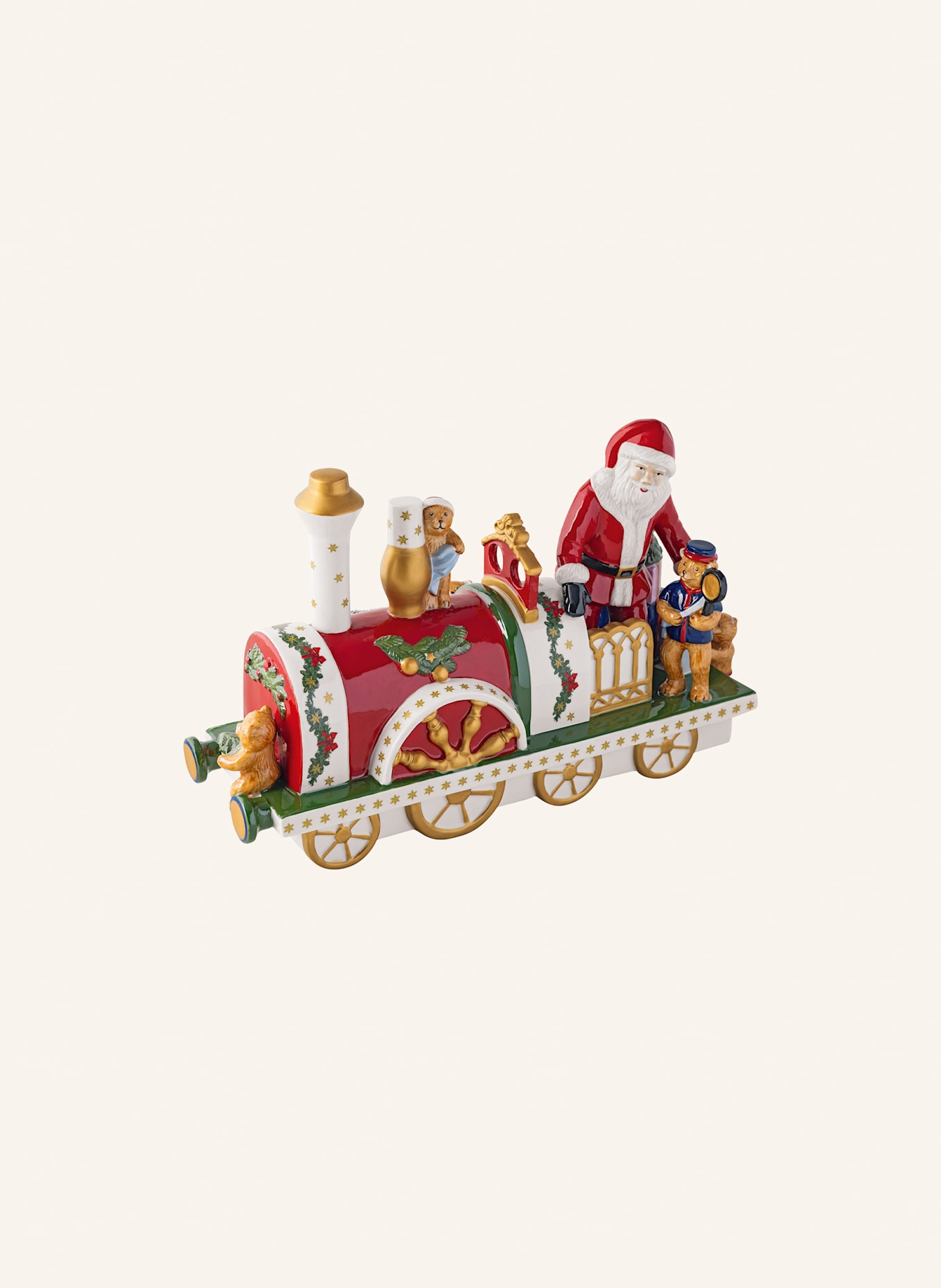 Villeroy & Boch Lokomotive CHRISTMAS TOYS MEMORY: GELB/ GRÜN/ BLAU/ ROT