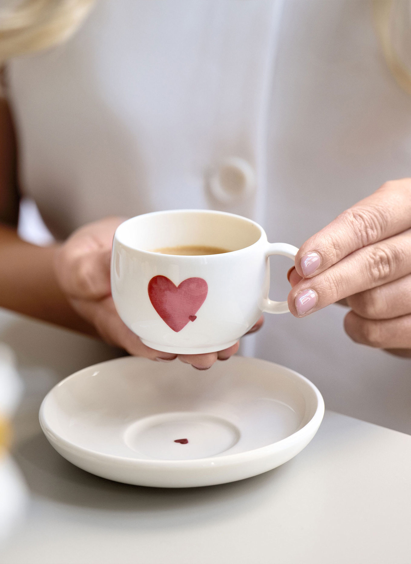 like. by Villeroy & Boch Espresso-Untertasse WITH LOVE: WEISS