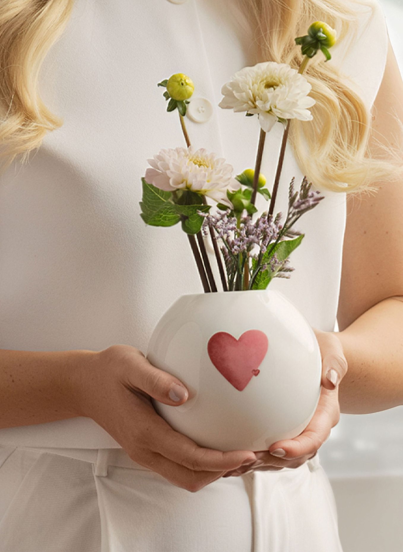 like. by Villeroy & Boch Vase WITH LOVE: WEISS