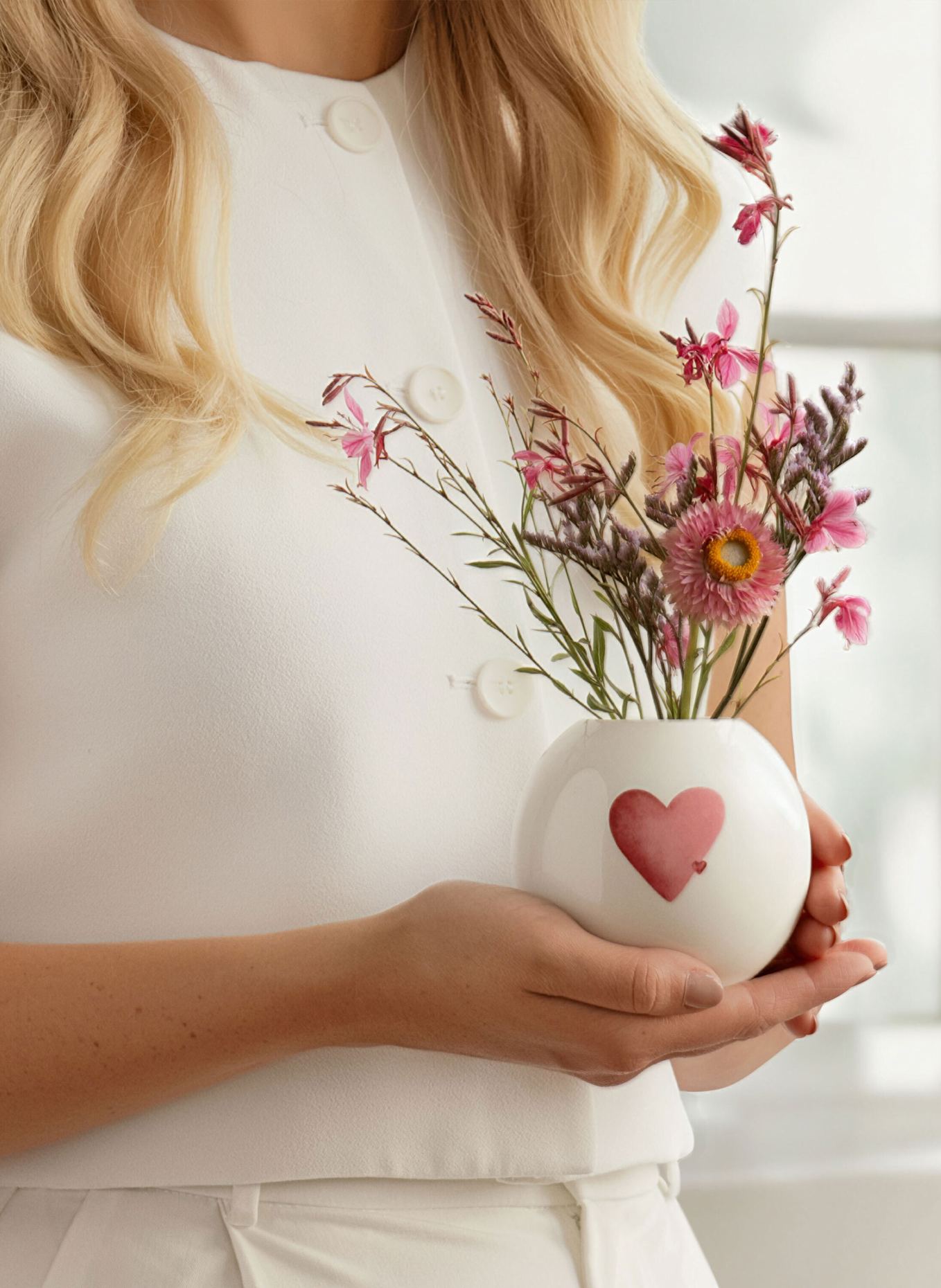 like. by Villeroy & Boch Vase WITH LOVE: WEISS