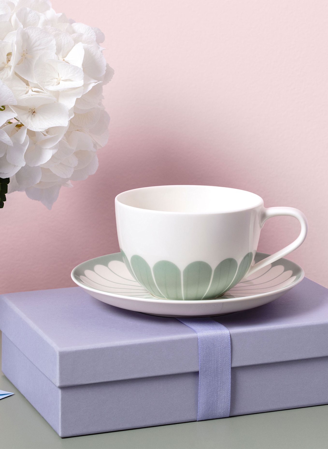 Villeroy & Boch Cappuccino-Untertasse FLEUR VERT: GRÜN