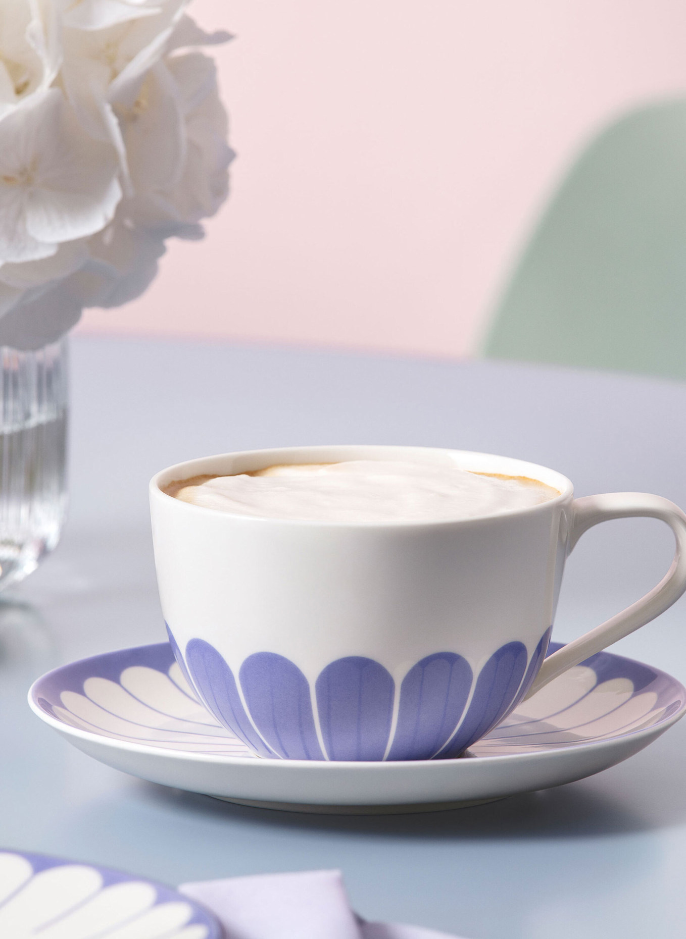 Villeroy & Boch Cappuccino-Untertasse FLEUR BLEU: BLAU