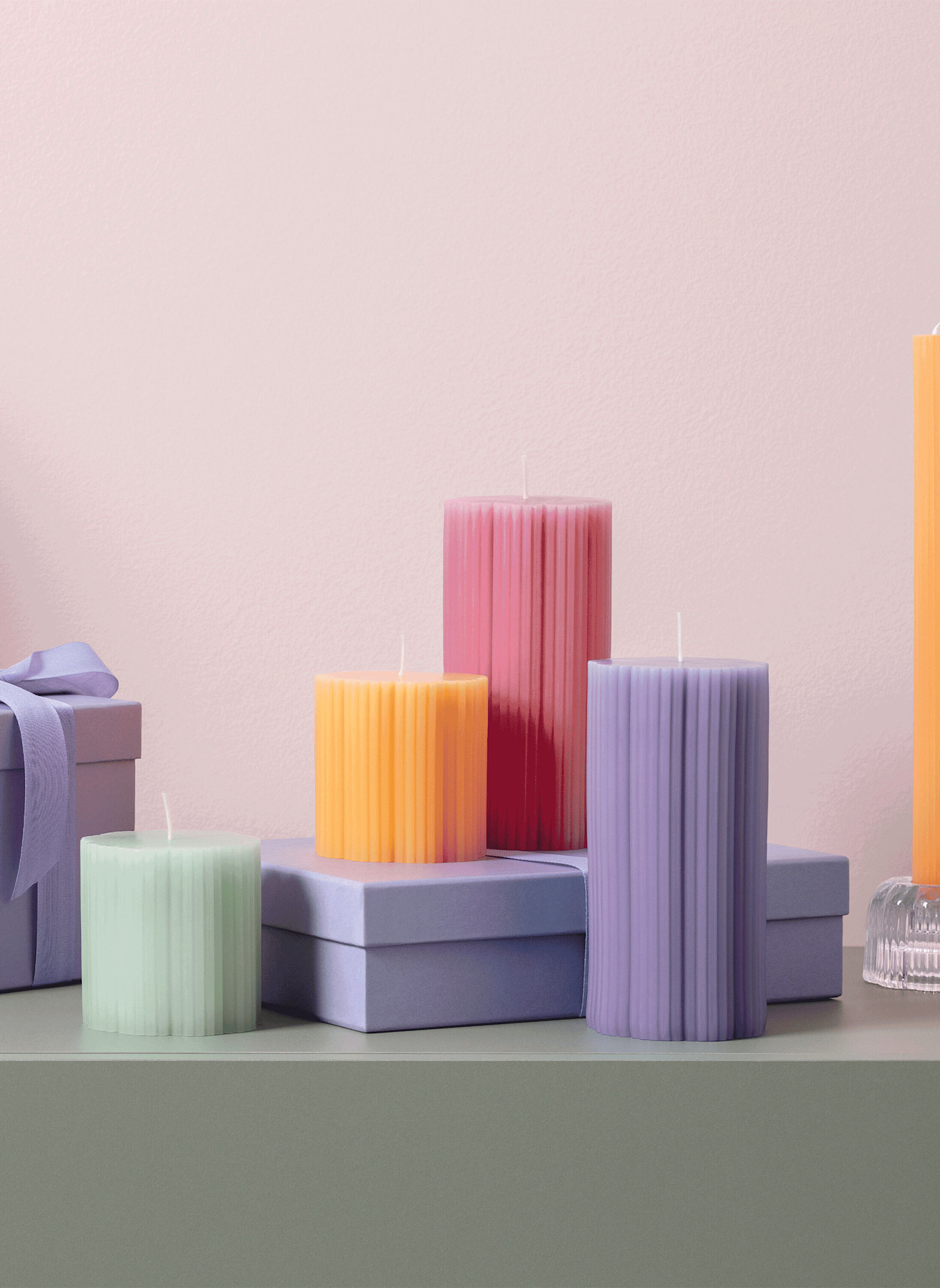 Villeroy & Boch Stumpenkerze FLEUR ACCESSOIRES SOLEIL: GELB