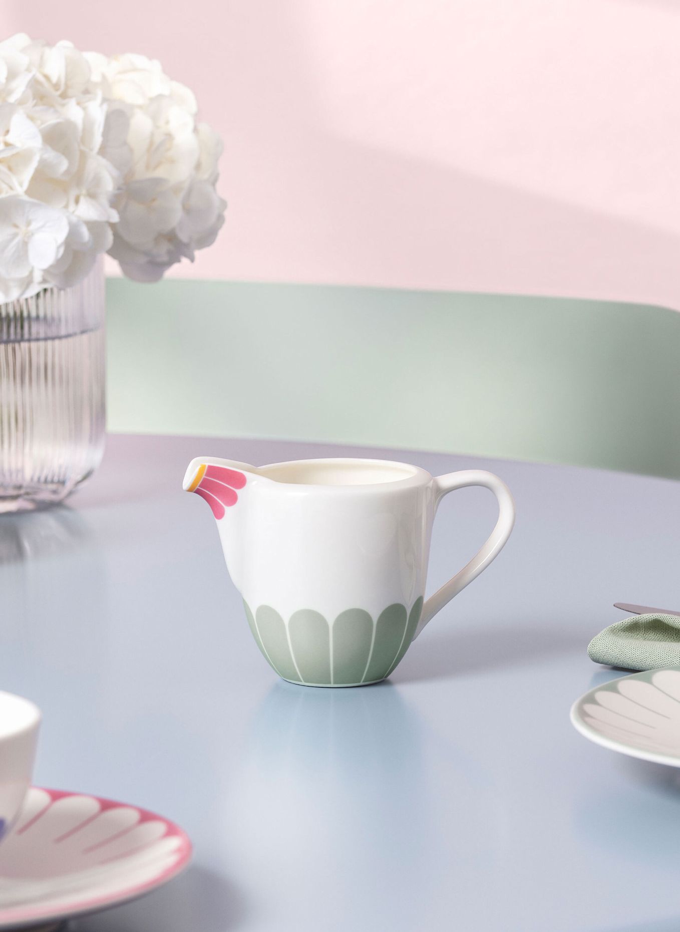 Villeroy & Boch Milchkännchen FLEUR COULEUR: GELB / GRÜN / BLAU