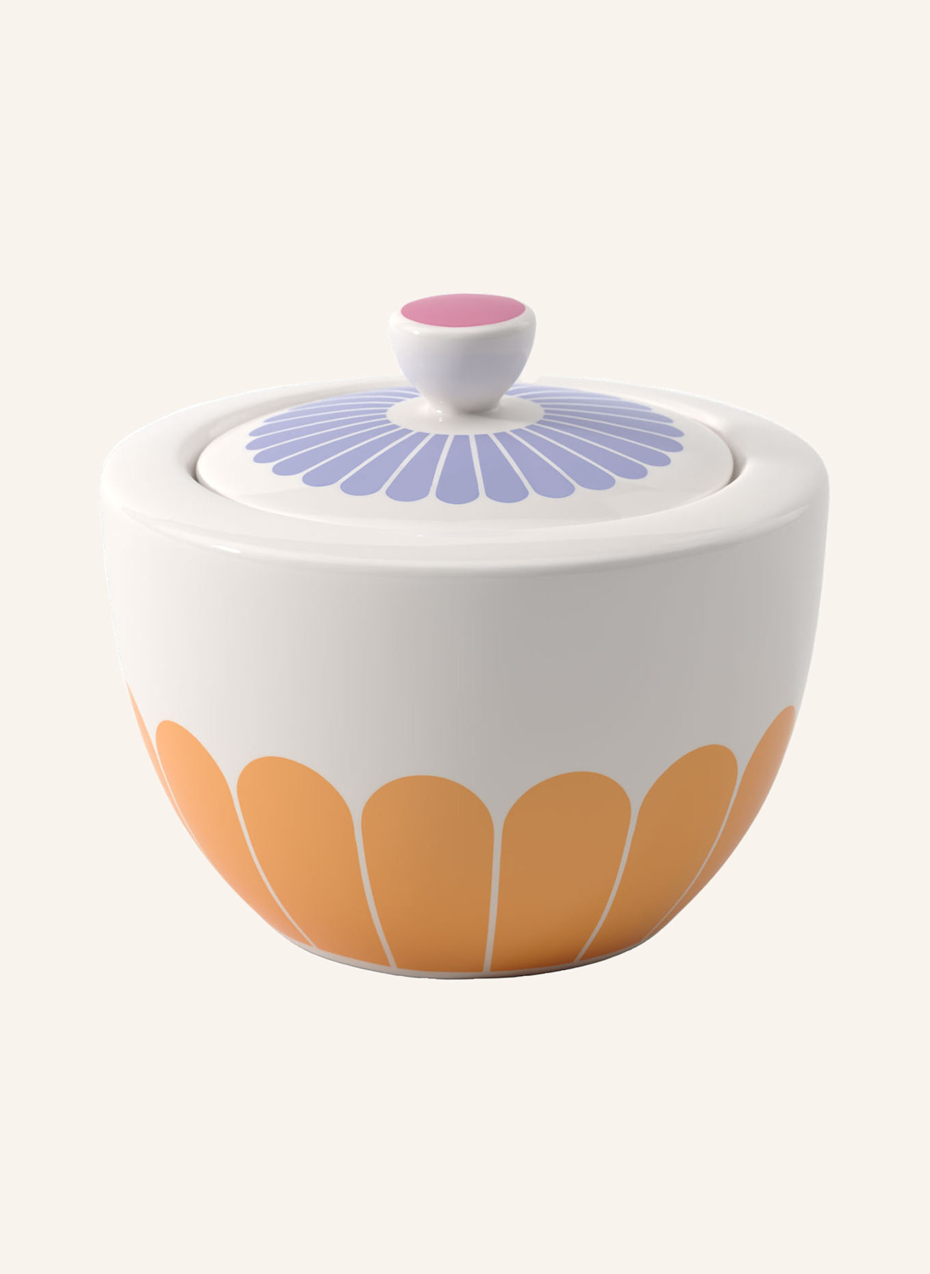 Villeroy & Boch Zuckerdose FLEUR COULEUR: GELB/ GRÜN/ BLAU/ ROT