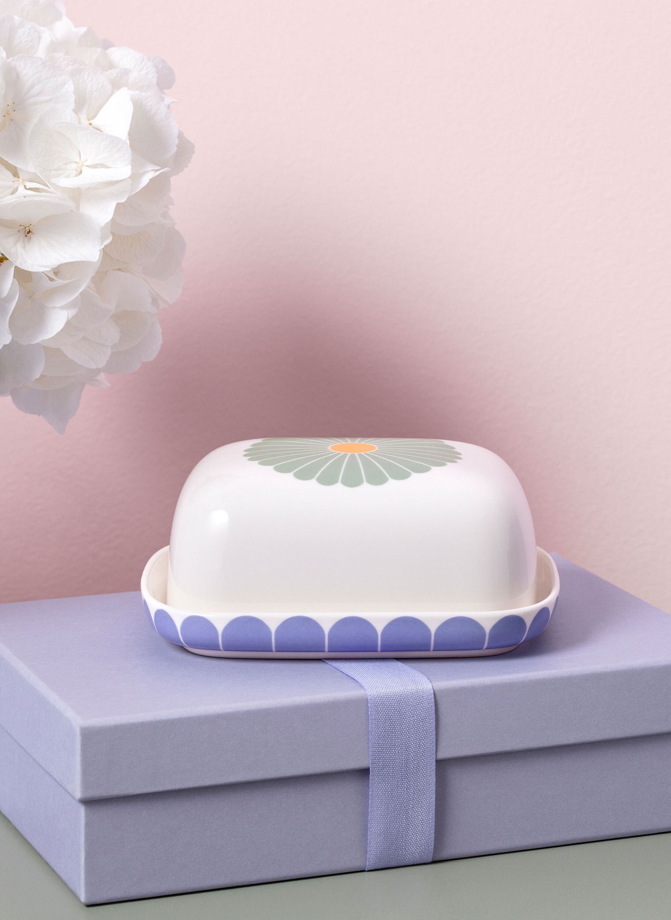 Villeroy & Boch Butterdose FLEUR COULEUR: GELB/ GRÜN/ BLAU/ ROT