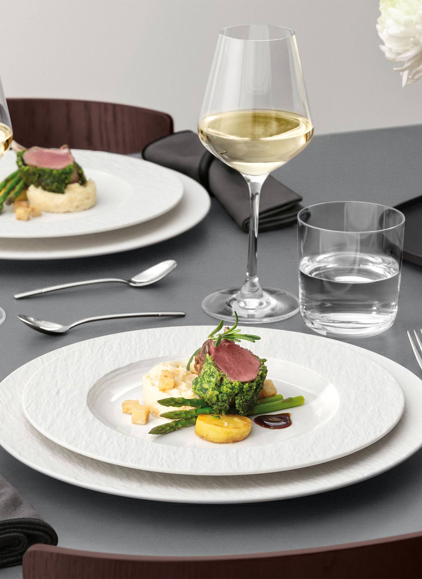 Villeroy & Boch Speiseteller MANUFACTURE ICE: WEISS