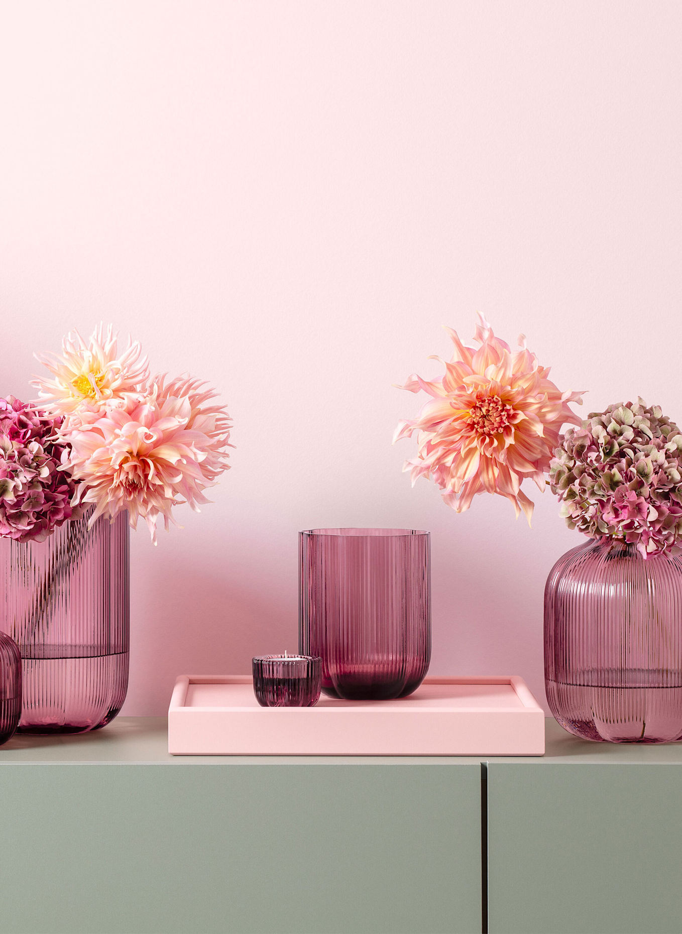 Villeroy & Boch Kerzenständer 2 in 1 FLEUR CASSIS: LILA