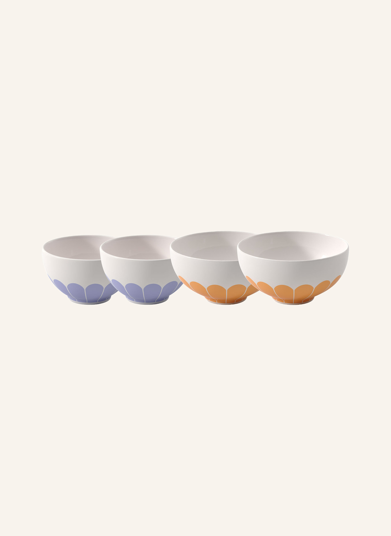 Villeroy & Boch Schale, 4-teilig FLEUR COULEUR: GELB/ GRÜN/ BLAU/ ROT