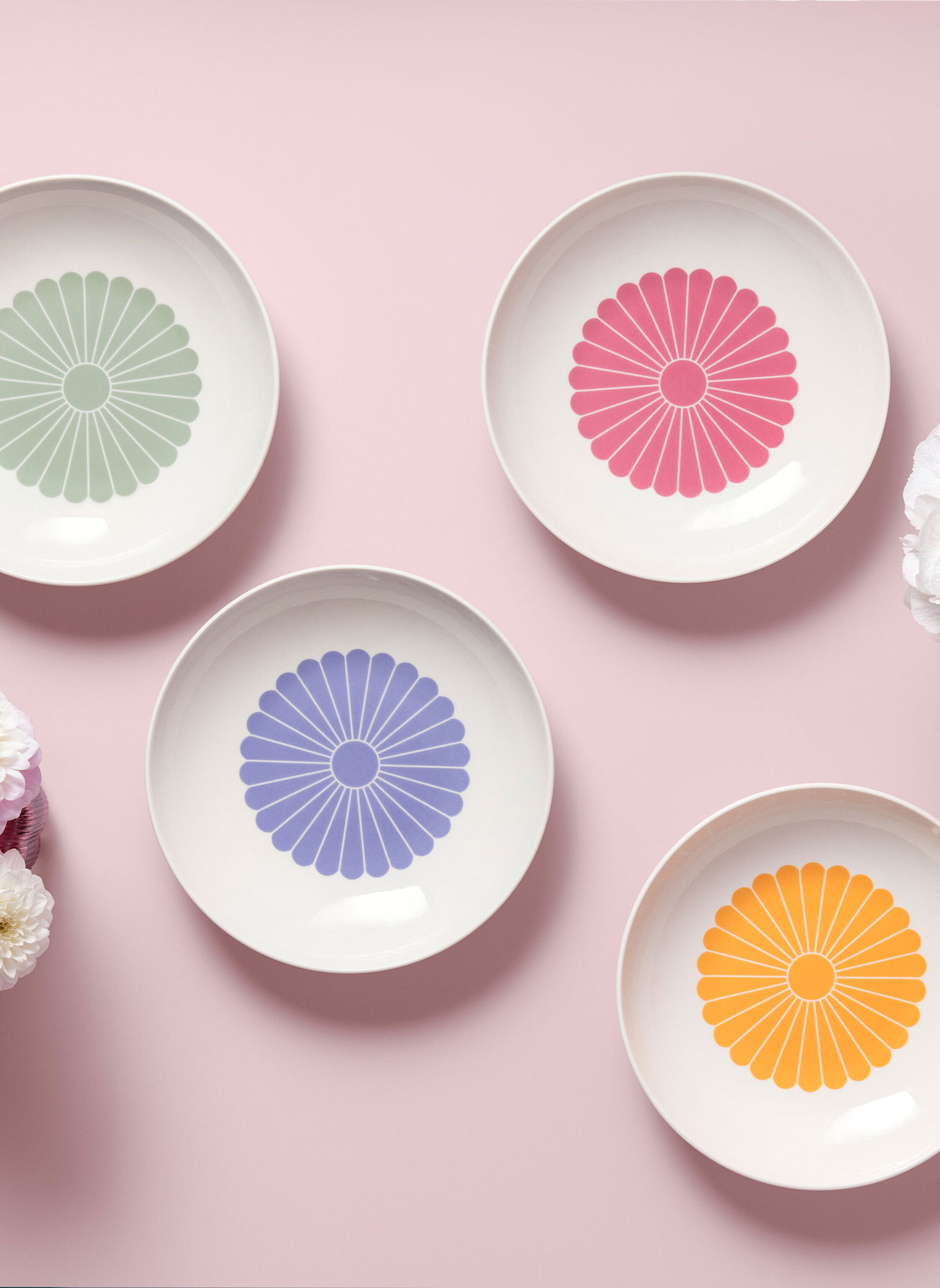 Villeroy & Boch Pastaschale, 4-teilig FLEUR COULEUR: GELB/ GRÜN/ BLAU/ ROT