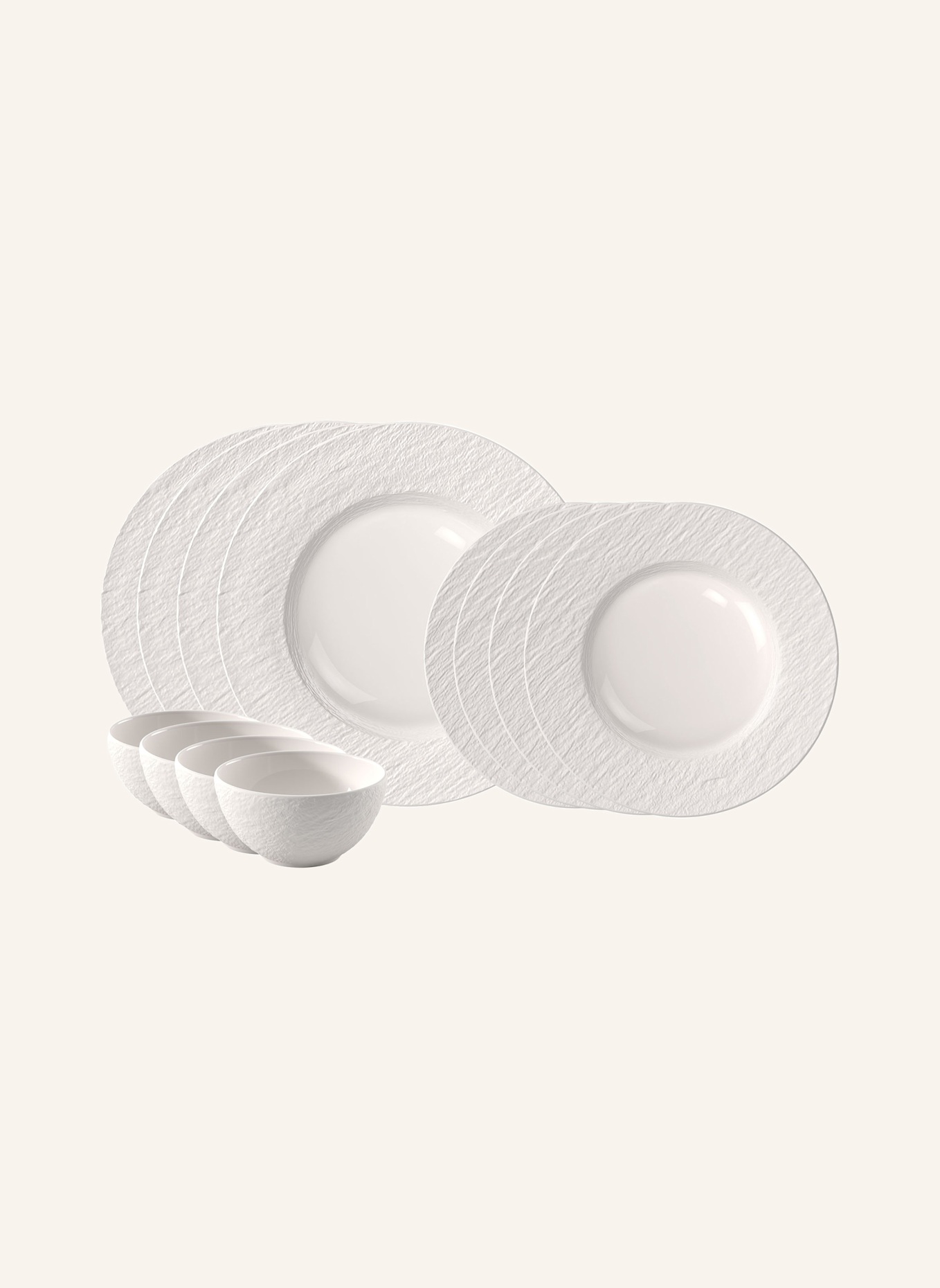Villeroy & Boch Starter-Set, 12-teilig MANUFACTURE ICE: WEISS