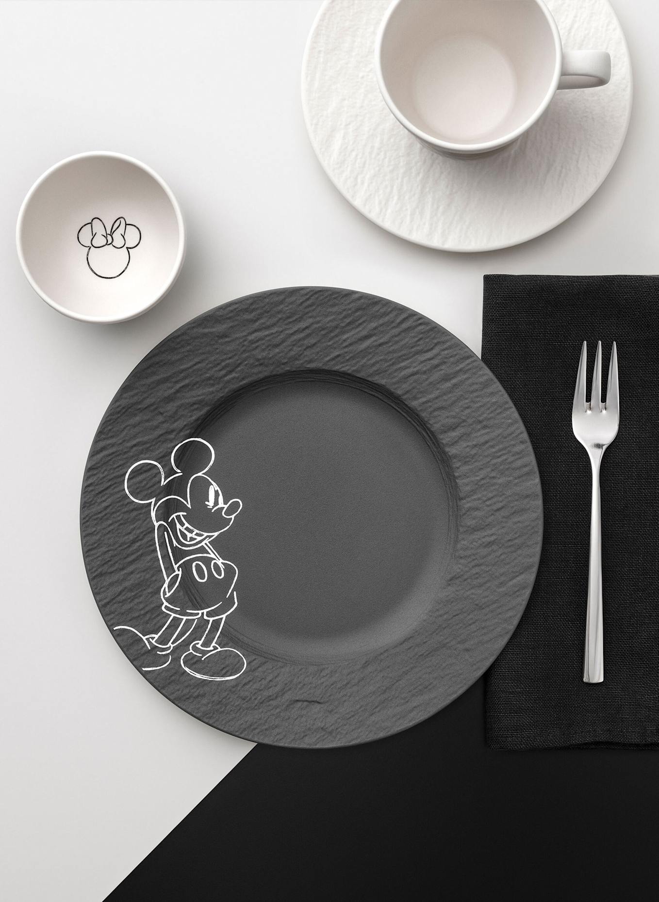 Villeroy & Boch Dessertschale MANUFACTURE ROCK - MICKEY MOUSE: SCHWARZ