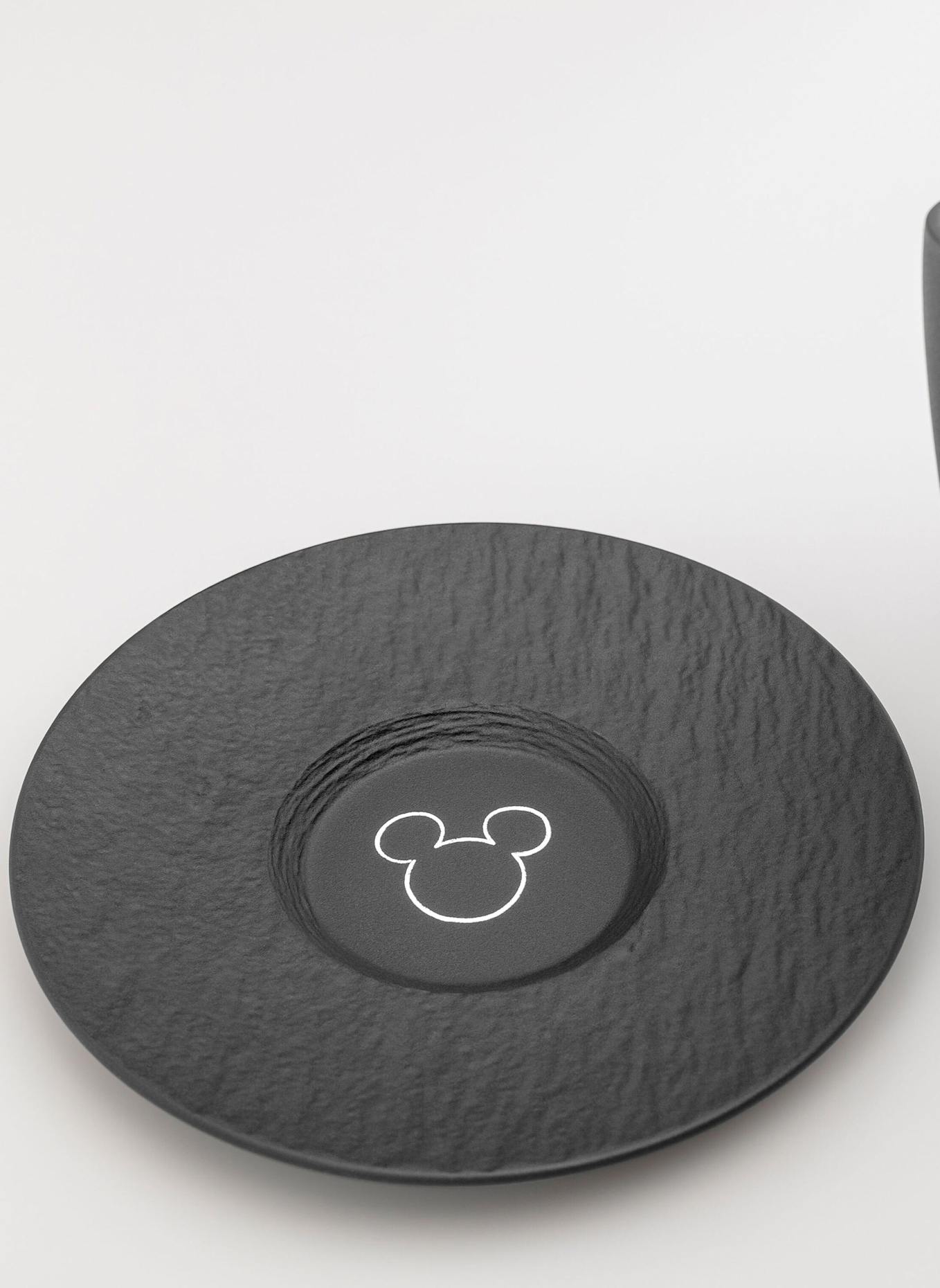 Villeroy & Boch Kaffee-Untertasse MANUFACTURE ROCK - MICKEY MOUSE: SCHWARZ
