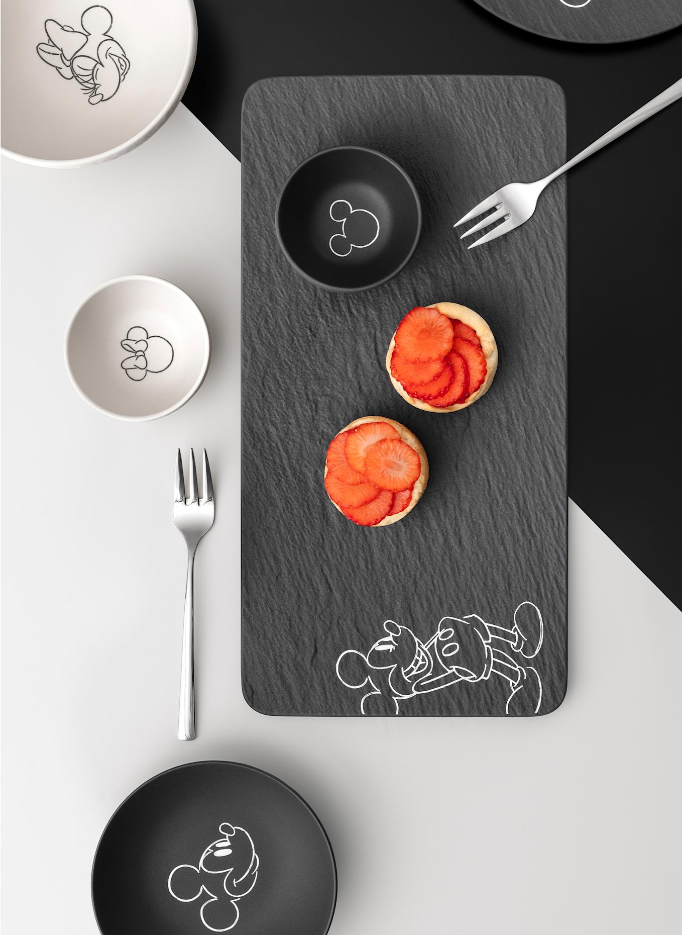 Villeroy & Boch Servierplatte MANUFACTURE ROCK - MICKEY MOUSE: SCHWARZ