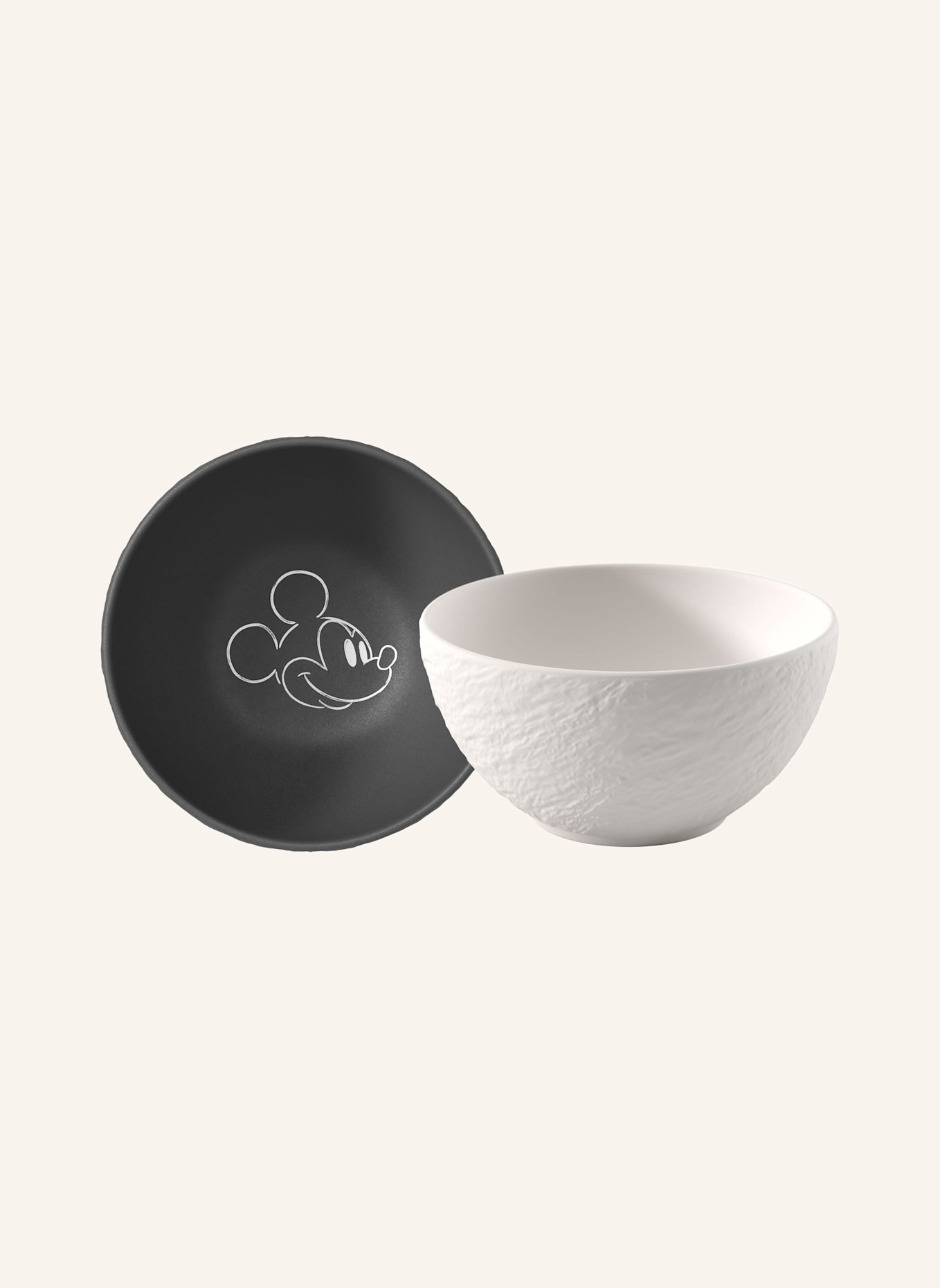 Villeroy & Boch Müslischale, 2-teilig MANUFACTURE ROCK - MICKEY MOUSE: SCHWARZ