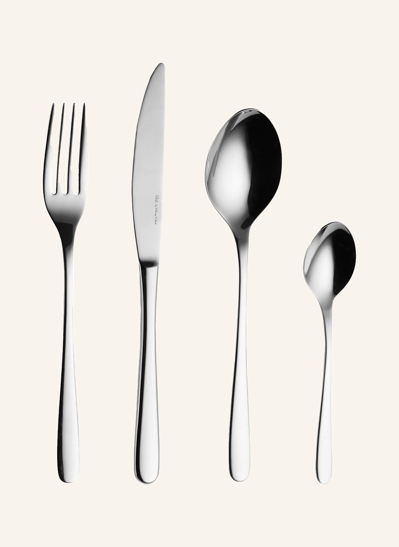 like. by Villeroy & Boch Besteckset 24-teilig ESSENTIAL: SILBER