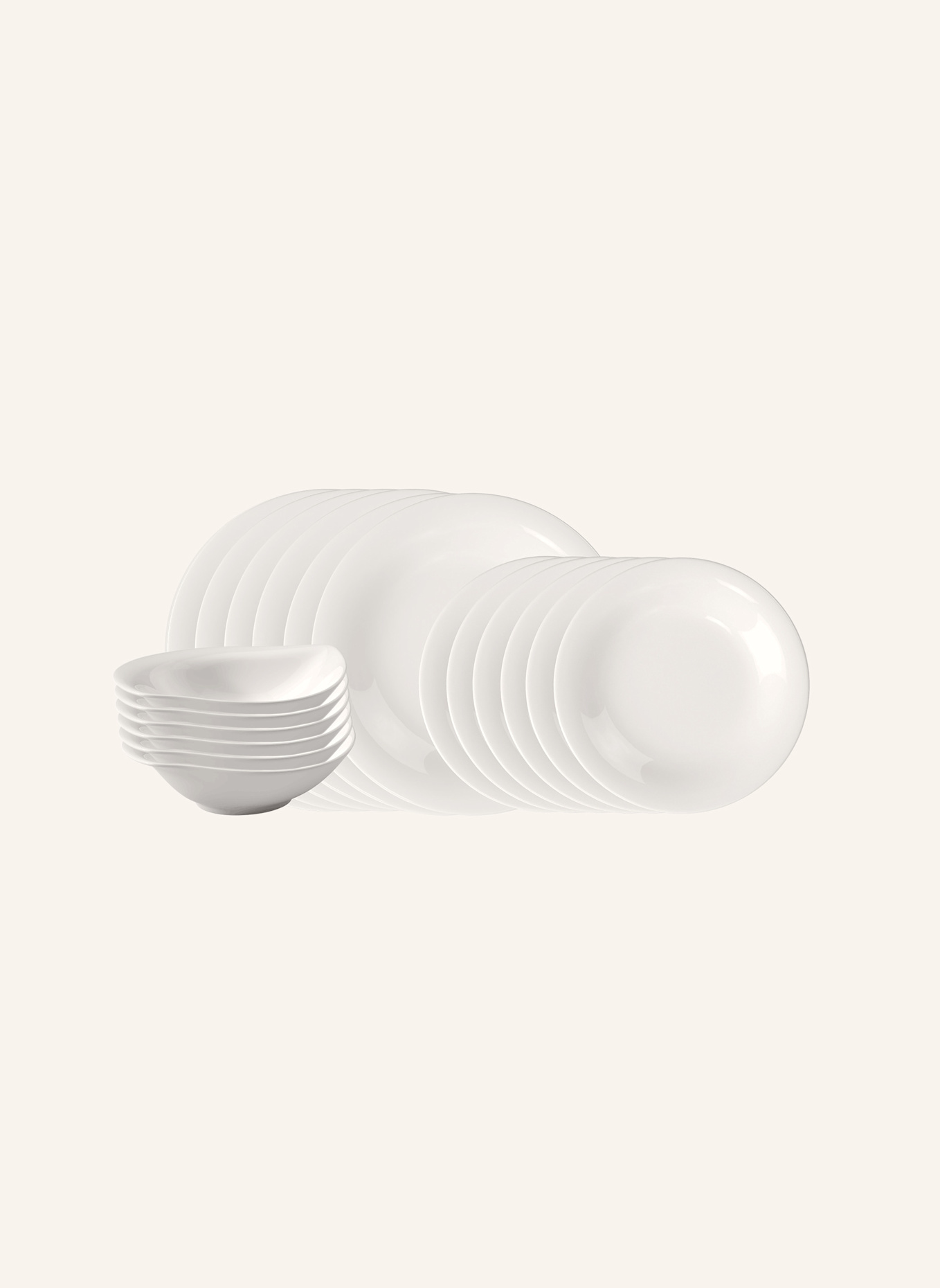 like. by Villeroy & Boch Dinner-Set, 18 Stück. EC ESSENTIAL: WEISS