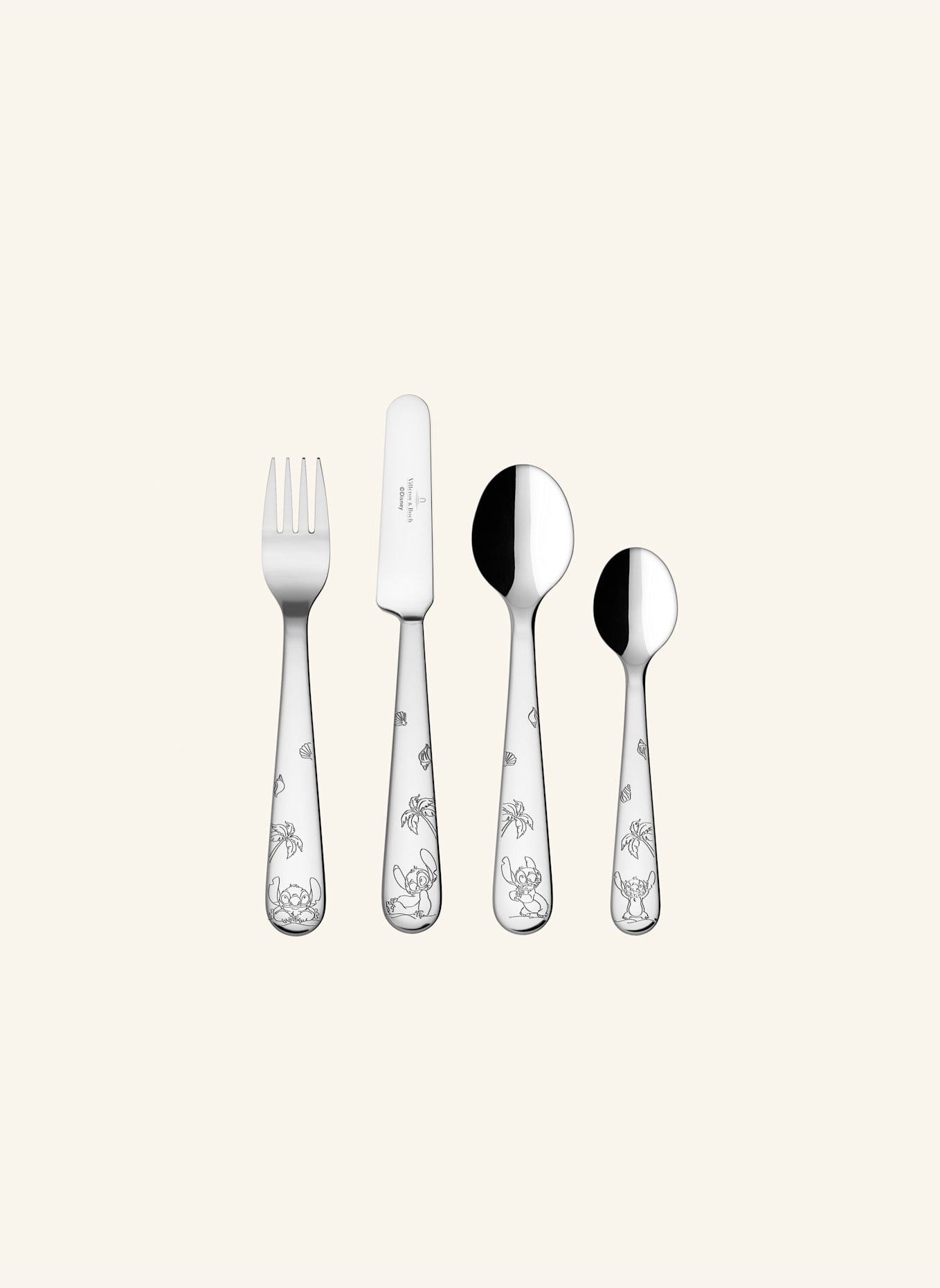 Villeroy & Boch Kinderbesteck, 4-teilig DISNEY STITCH: SILBER