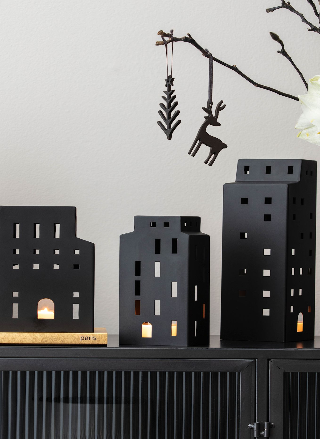 Villeroy & Boch Windlicht Haus CHRISTMAS CHIC: SCHWARZ