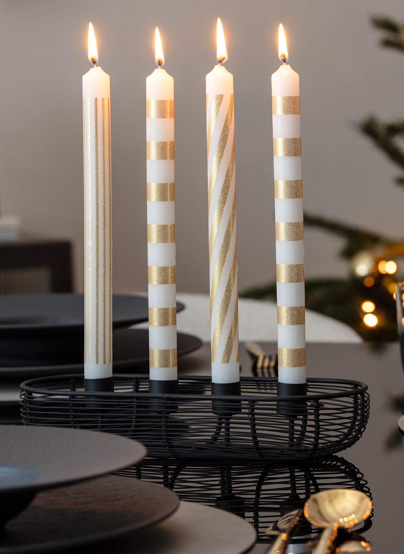 Villeroy & Boch Adventskranz oval CHRISTMAS CHIC: SCHWARZ