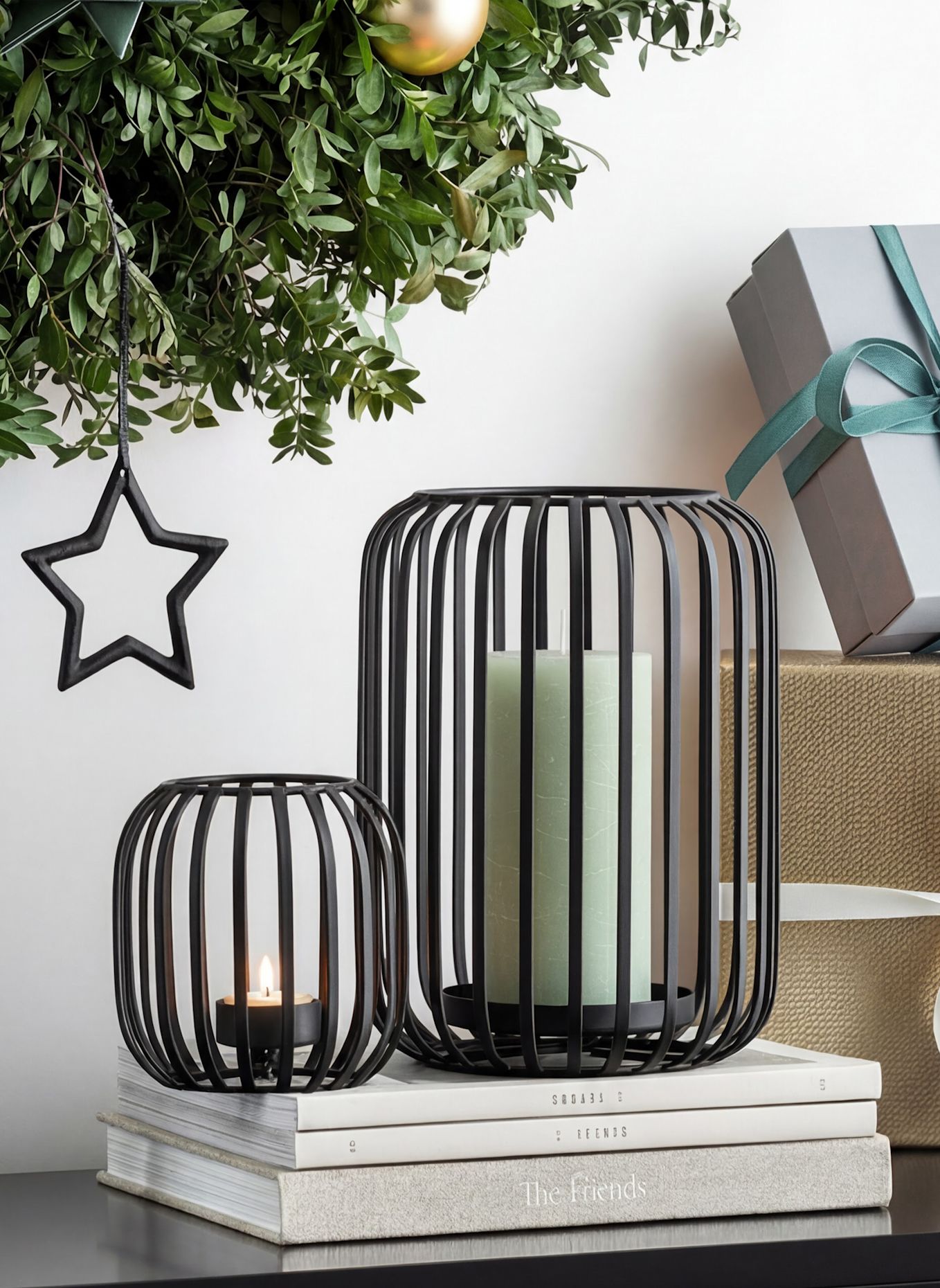 Villeroy & Boch Windlicht CHRISTMAS CHIC: SCHWARZ