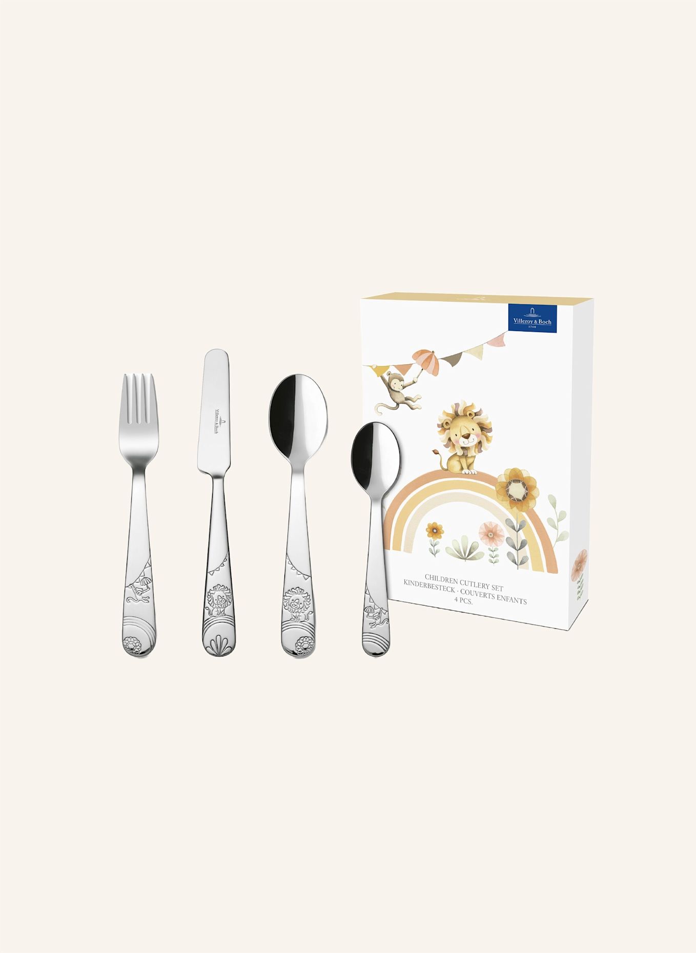 Villeroy & Boch Kinderbesteck, 4-teilig ROAR LIKE A LION: SILBER