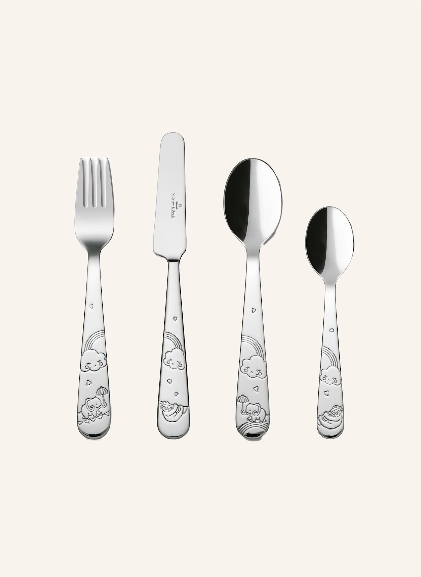 Villeroy & Boch Kinderbesteck, 4-teilig WALK LIKE AN ELEPHANT: SILBER
