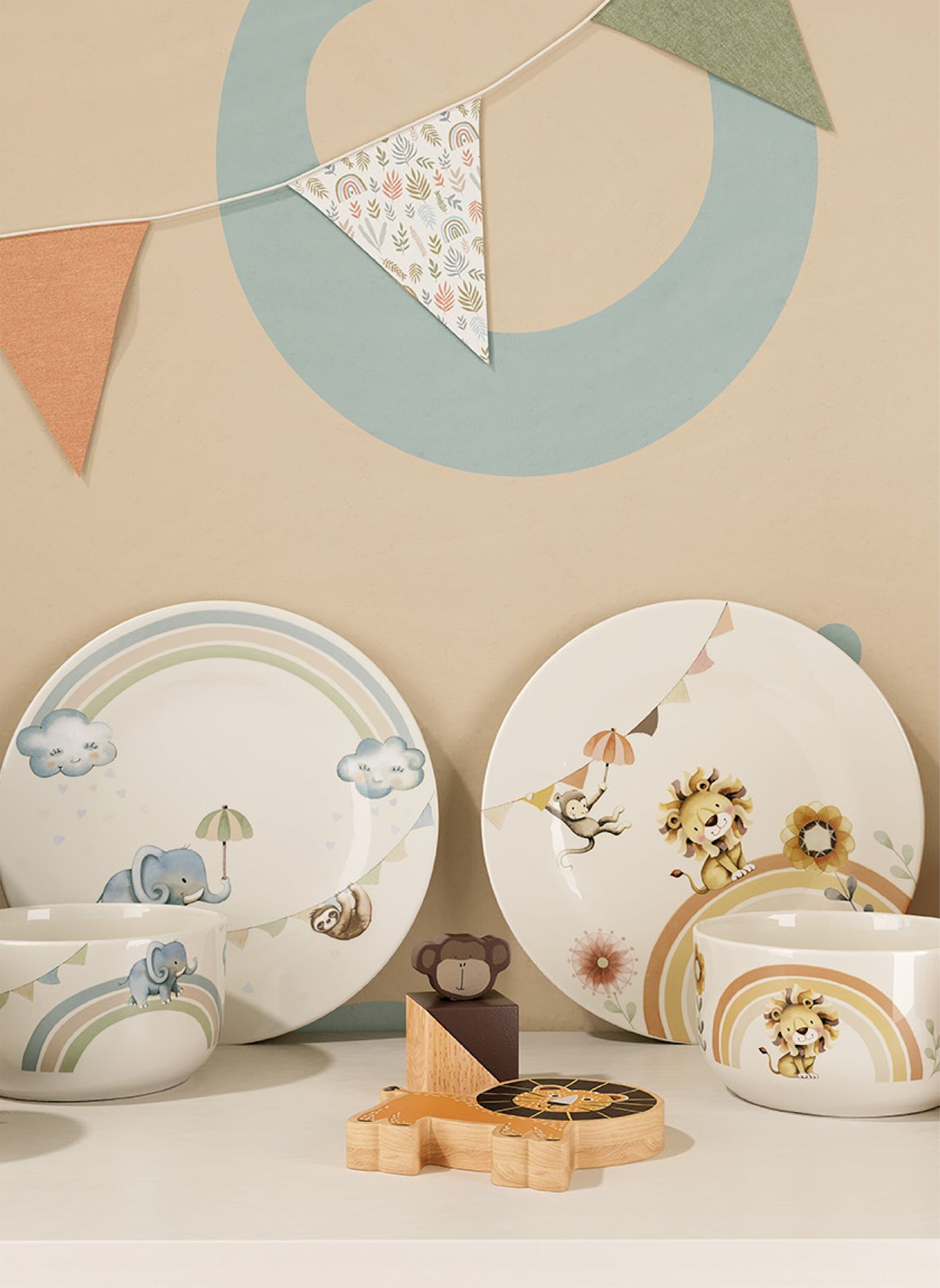 Villeroy & Boch Kindergeschirr-Set 3tlg. WALK LIKE AN ELEPHANT: BLAU