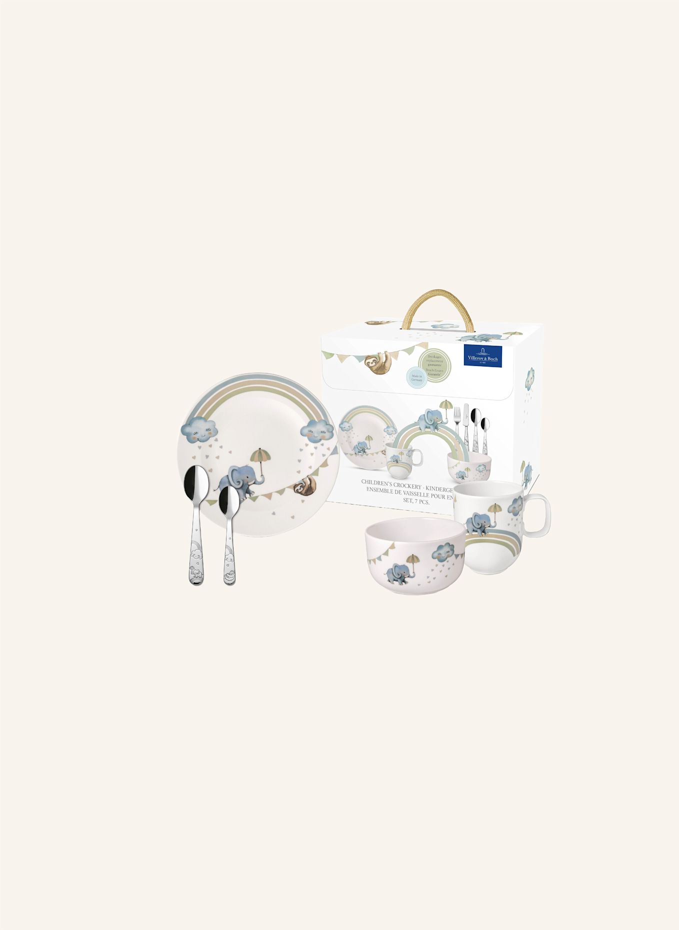 Villeroy & Boch Kindergeschirr-Set 7tlg. WALK LIKE AN ELEPHANT: BLAU
