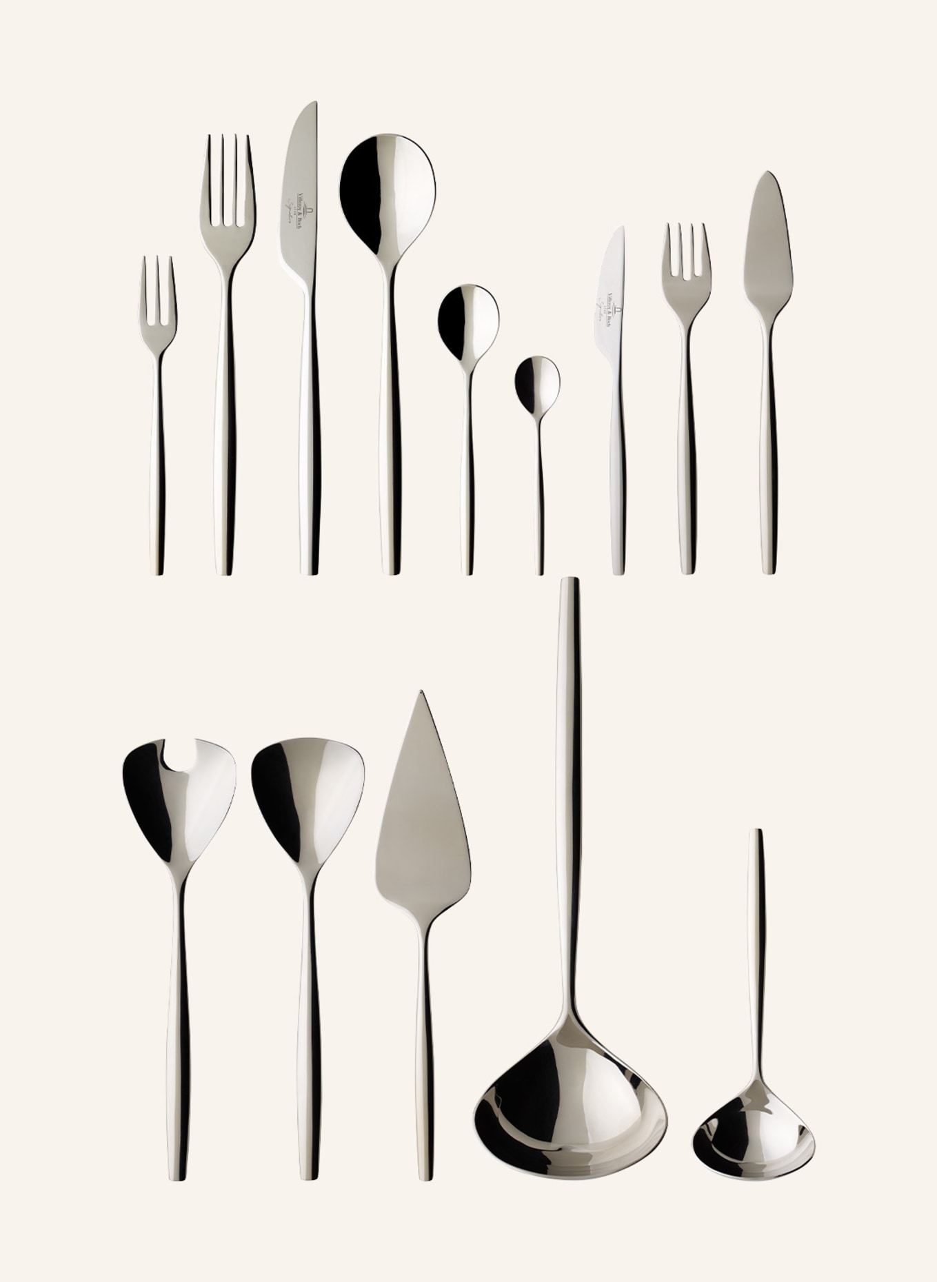 Villeroy & Boch Tafelbesteck 113tlg. Lunch METROCHIC: SILBER