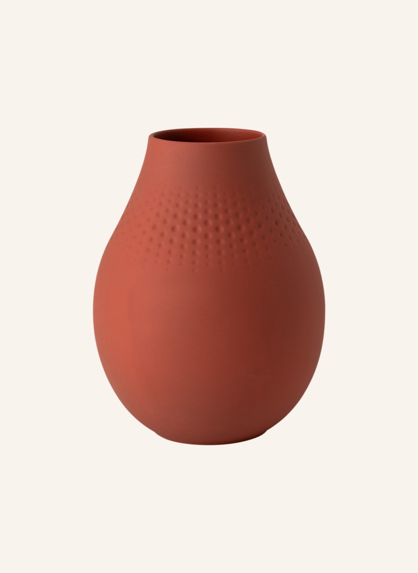 Villeroy & Boch Vase Perle hoch MANUFACTURE COLLIER TERRE, Farbe: DUNKELROT (Bild 1)