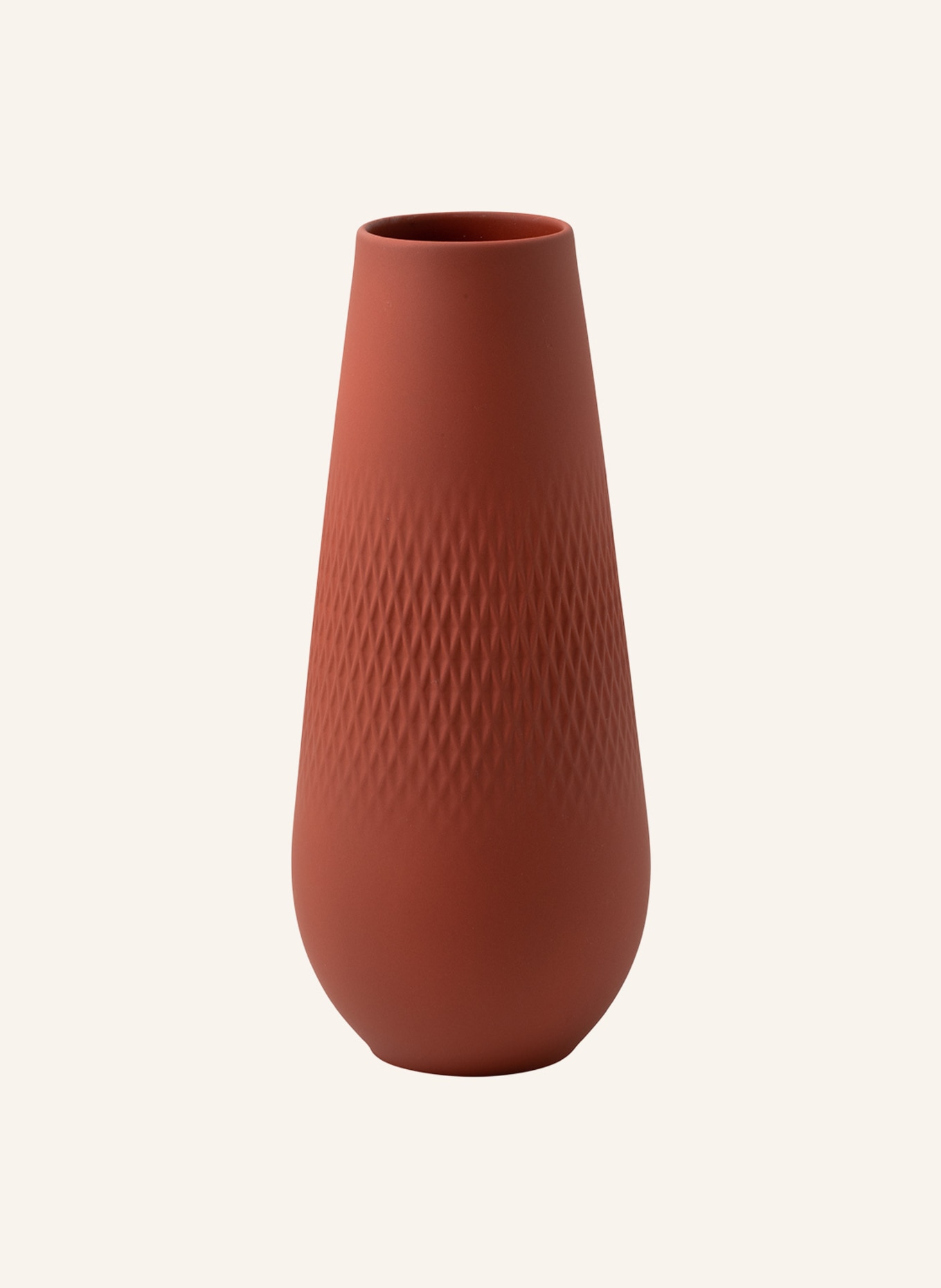 Villeroy & Boch Vase Carré hoch MANUFACTURE COLLIER TERRE, Farbe: DUNKELROT (Bild 1)