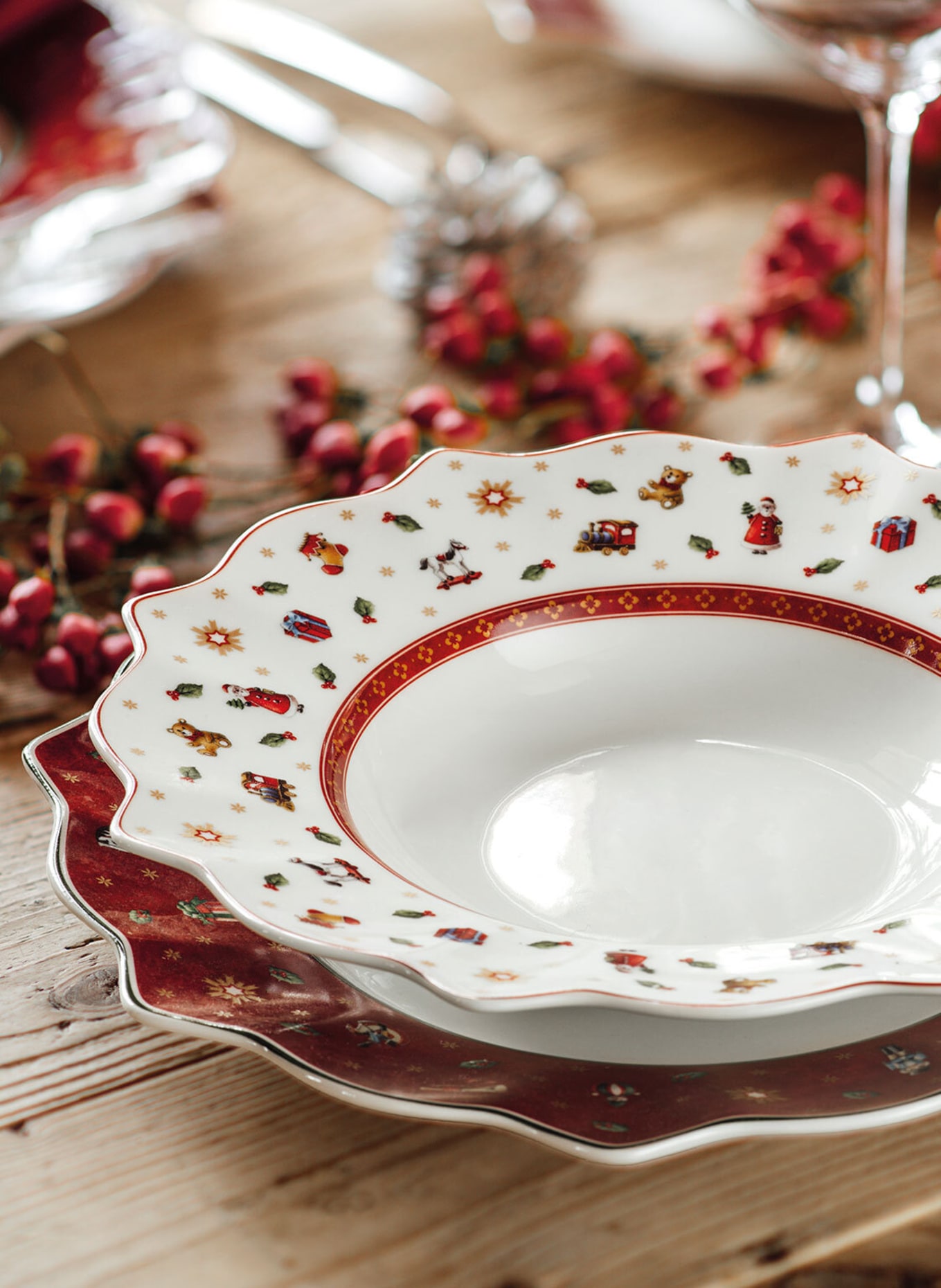 Villeroy & Boch Suppenteller weiß TOY'S DELIGHT: ROT/ WEISS