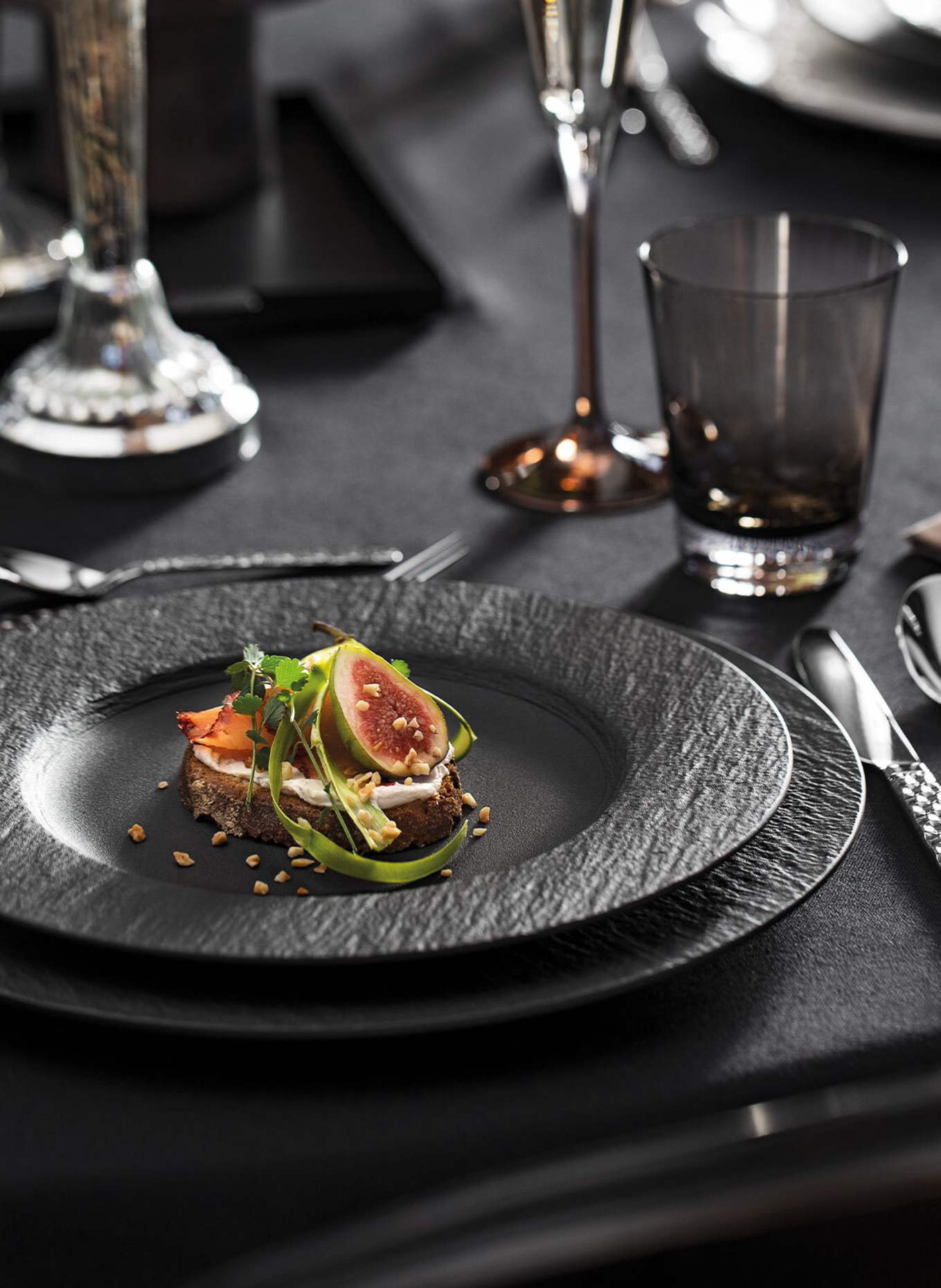 Villeroy & Boch Speiseteller MANUFACTURE ROCK: SCHWARZ