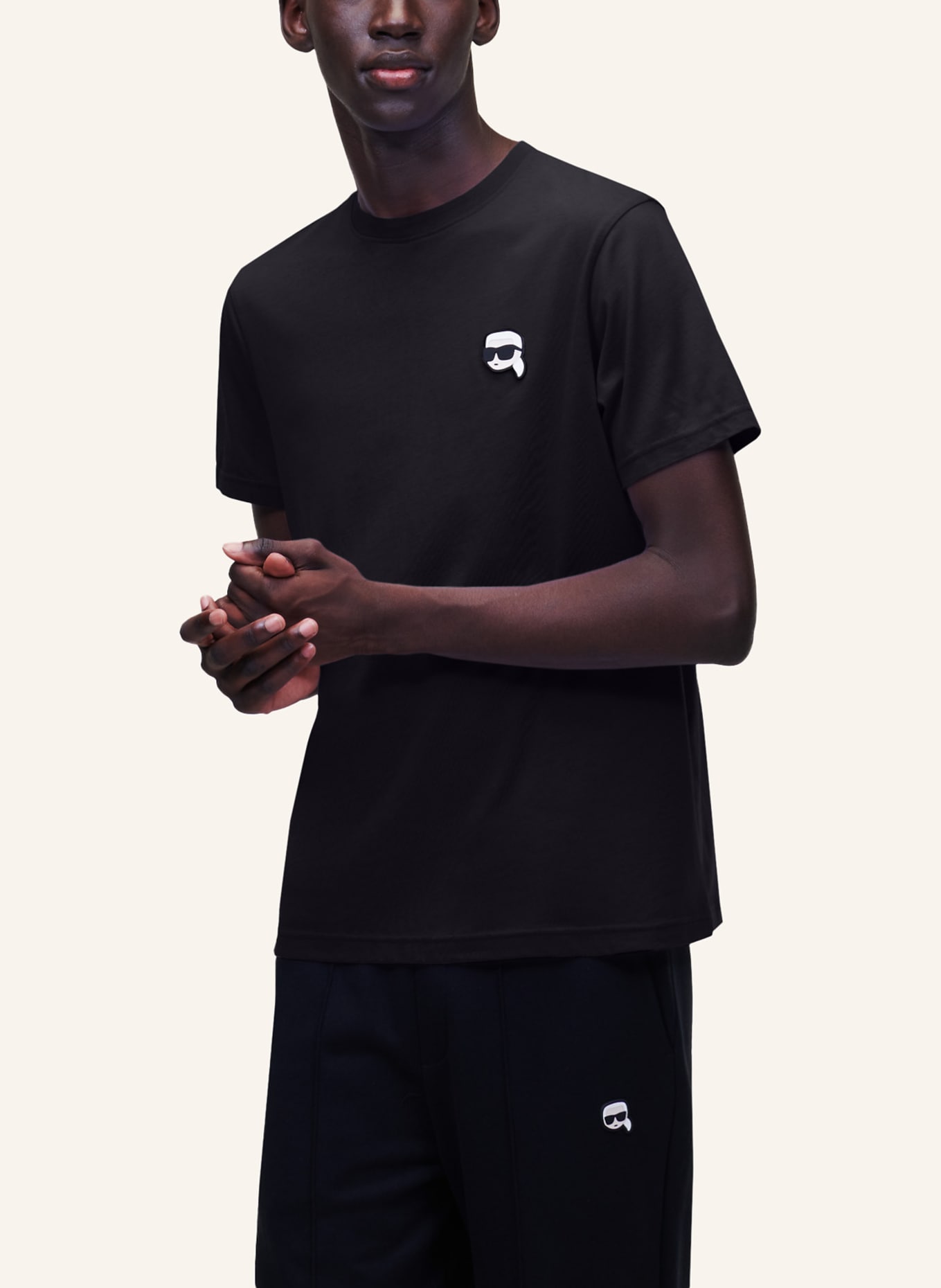 KARL LAGERFELD T-shirt: SCHWARZ