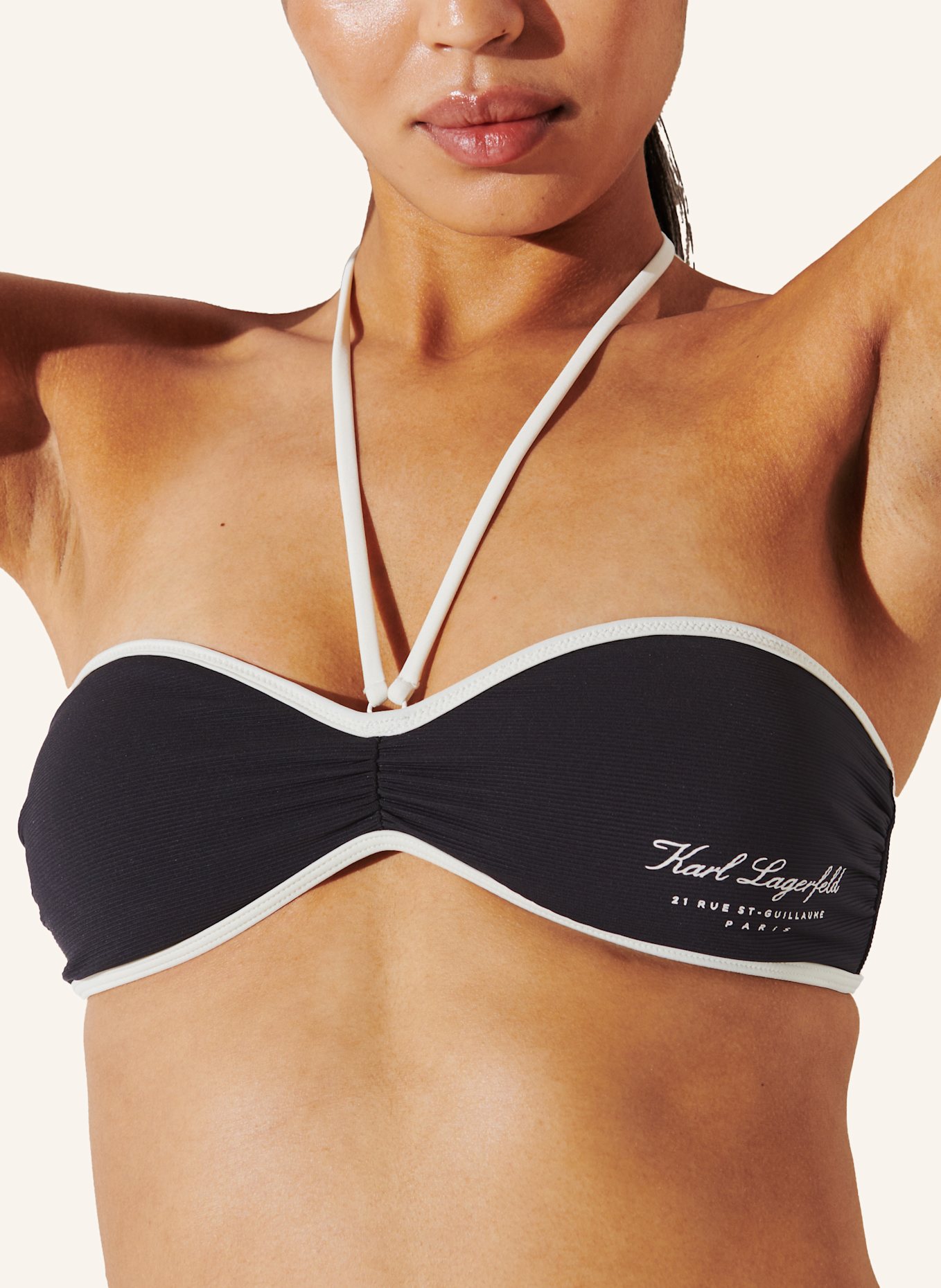 KARL LAGERFELD Bikini-Top, Farbe: SCHWARZ (Bild 4)