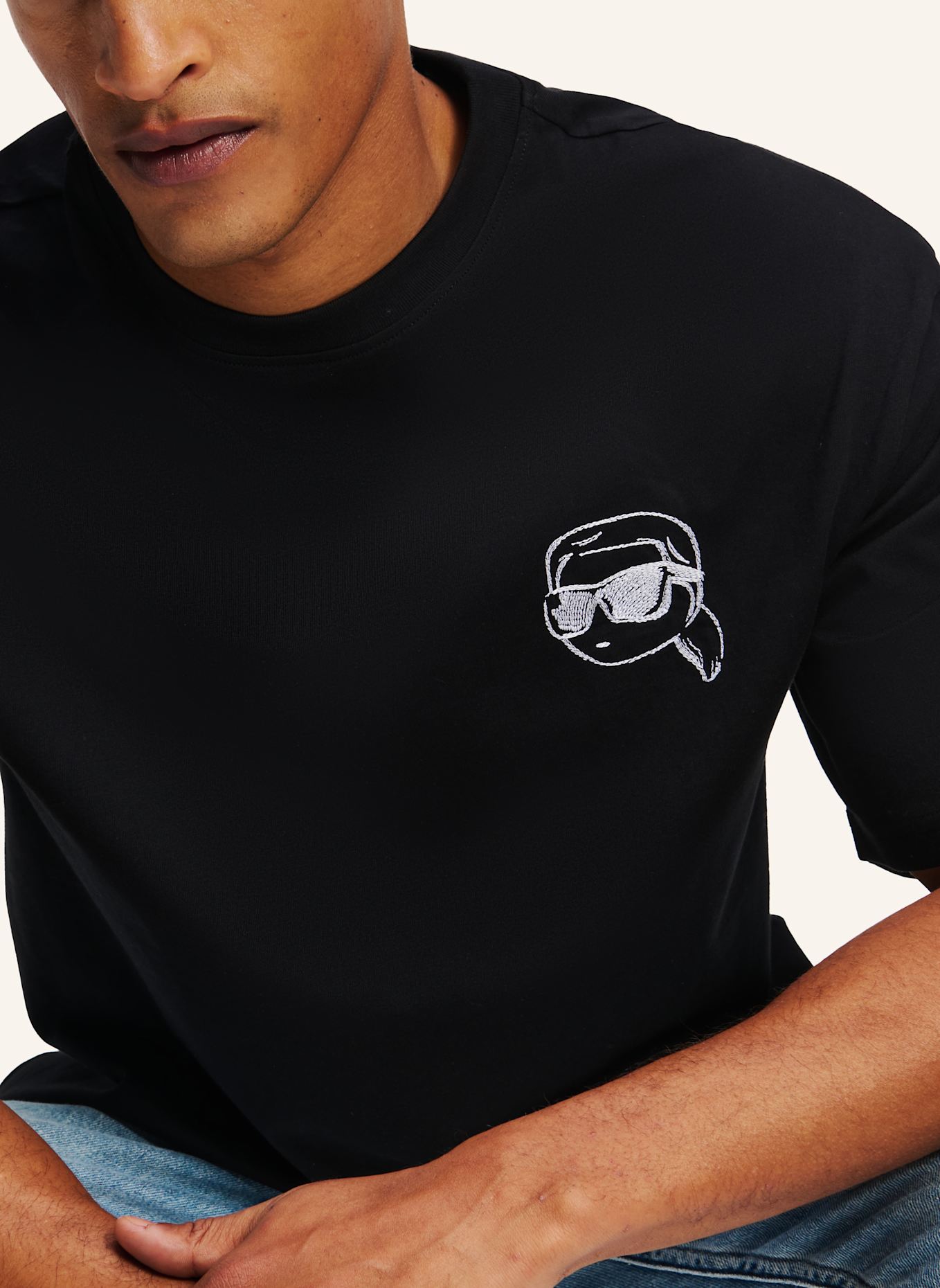 KARL LAGERFELD T-shirt: SCHWARZ